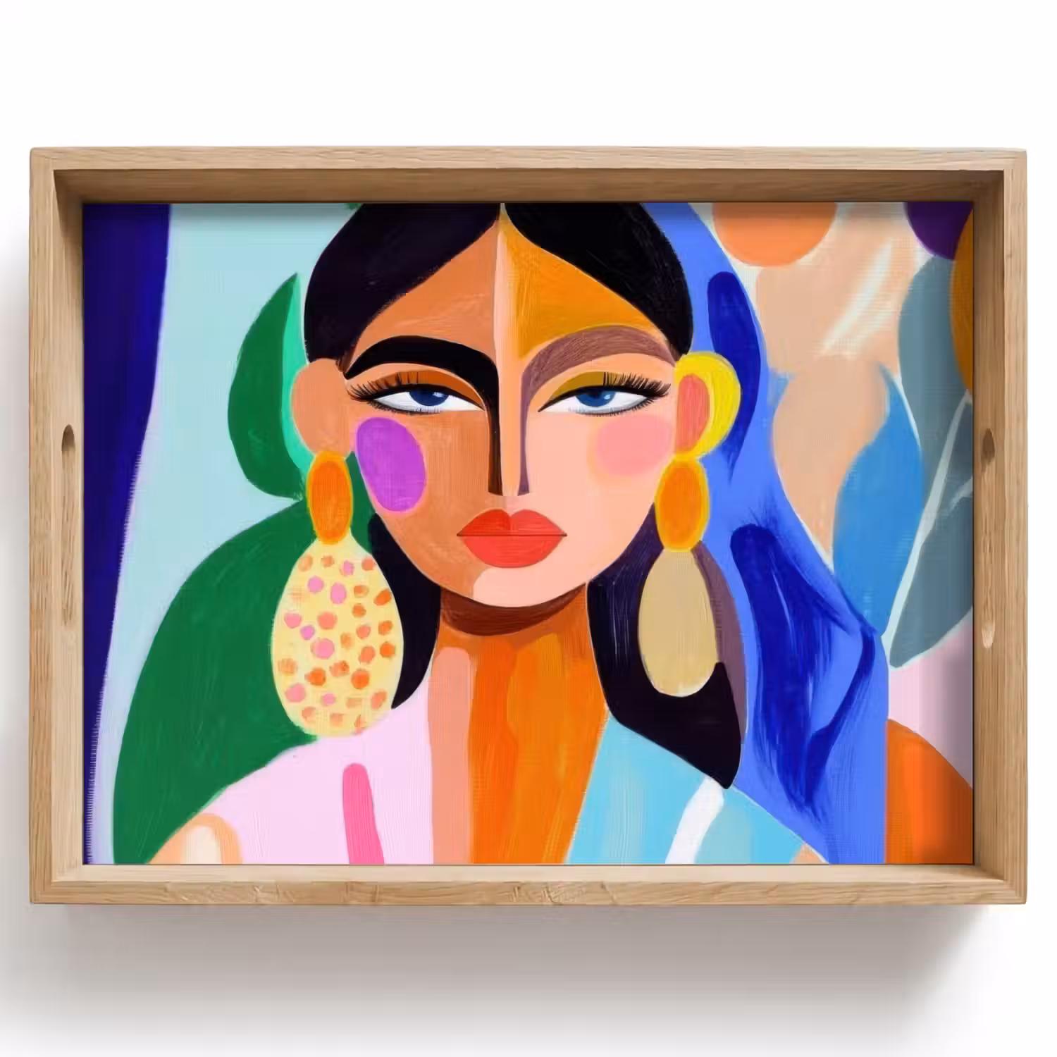Portret - Vrouw - Modern Dienblad Rechthoek middel -z3d_shopping
