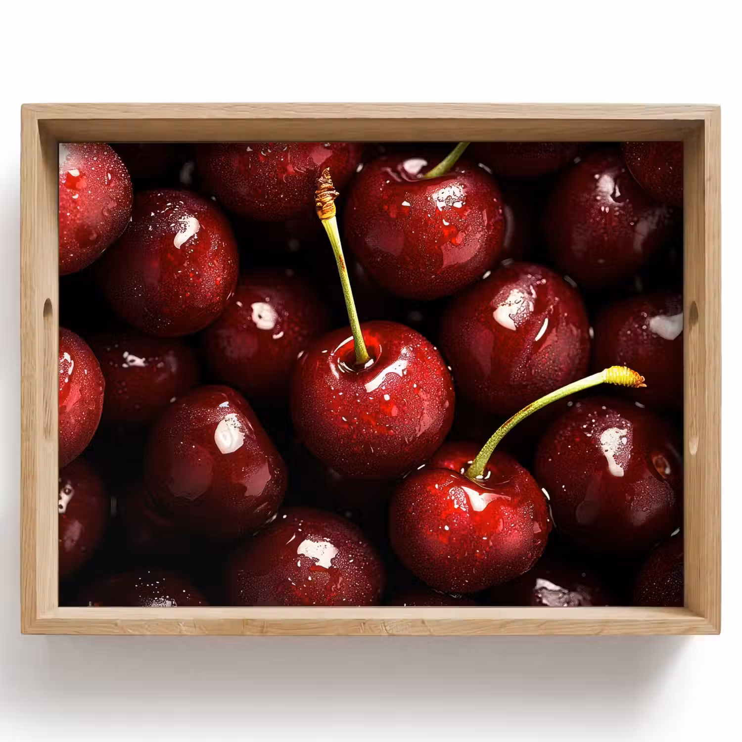 Rood - Fruit - Kersen Dienblad Rechthoek middel -z3d_shopping