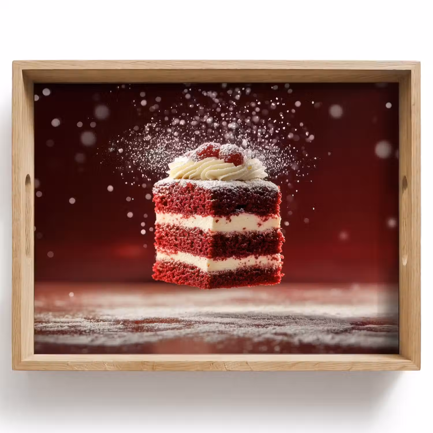 Rode - Velvet - Taart - Eten Dienblad Rechthoek middel -z3d_shopping