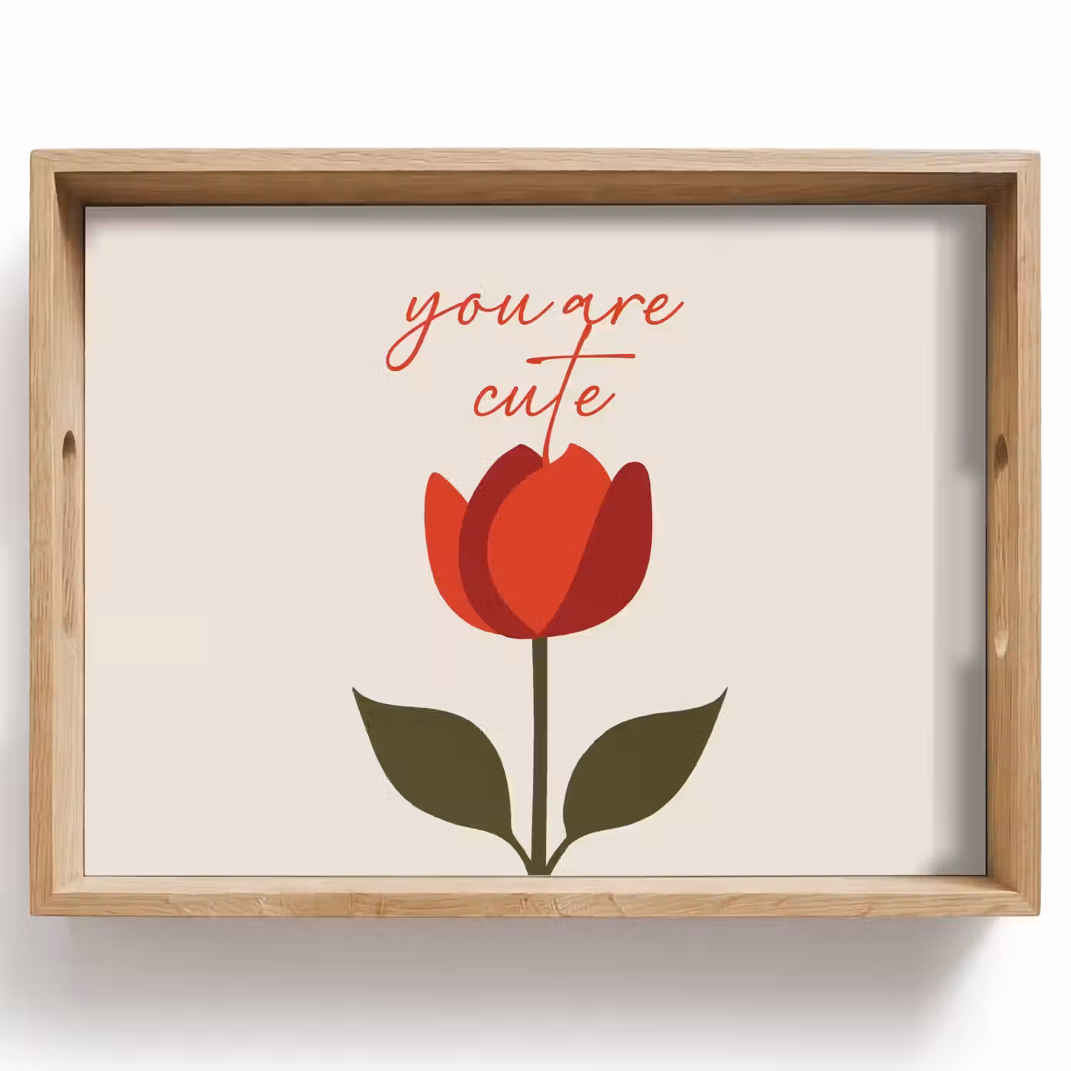 Roos - Rood - Bloem - Valentijn Dienblad Rechthoek middel -z3d_shopping