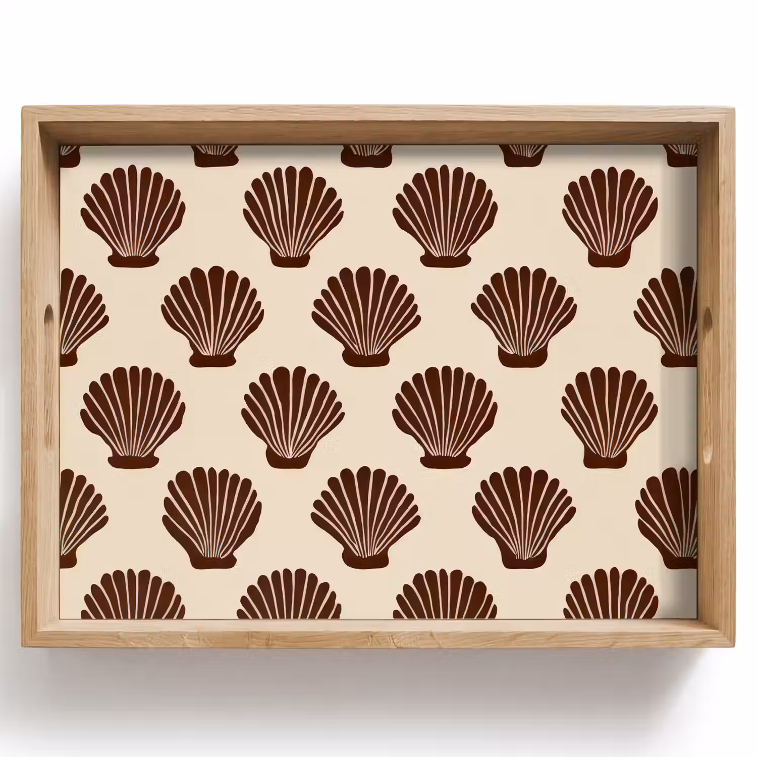 Schelpen - Bruin - Patroon Dienblad Rechthoek middel -z3d_shopping