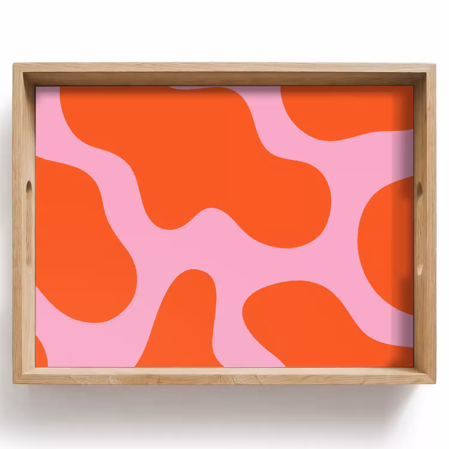 Vlekken - Rood - Roze - Patroon - Minimalistisch Dienblad Rechthoek middel -z3d_shopping