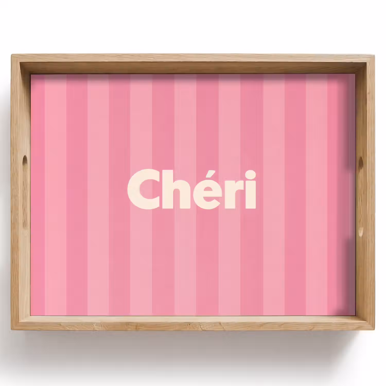 Gestreept - Roze - Chéri Dienblad Rechthoek middel -z3d_shopping