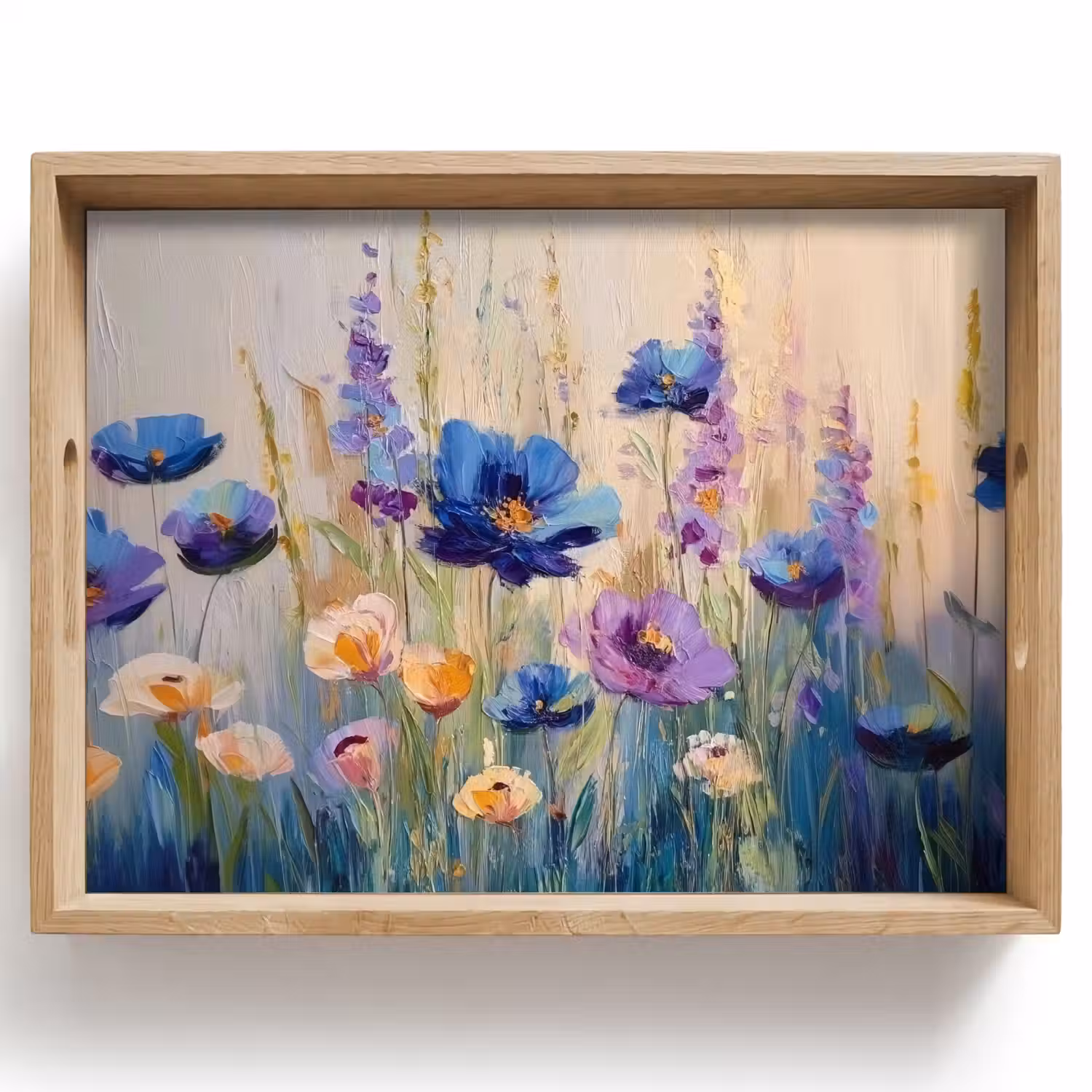Zomers - Wilde bloemen - Penseelstreken Dienblad Rechthoek middel -z3d_shopping