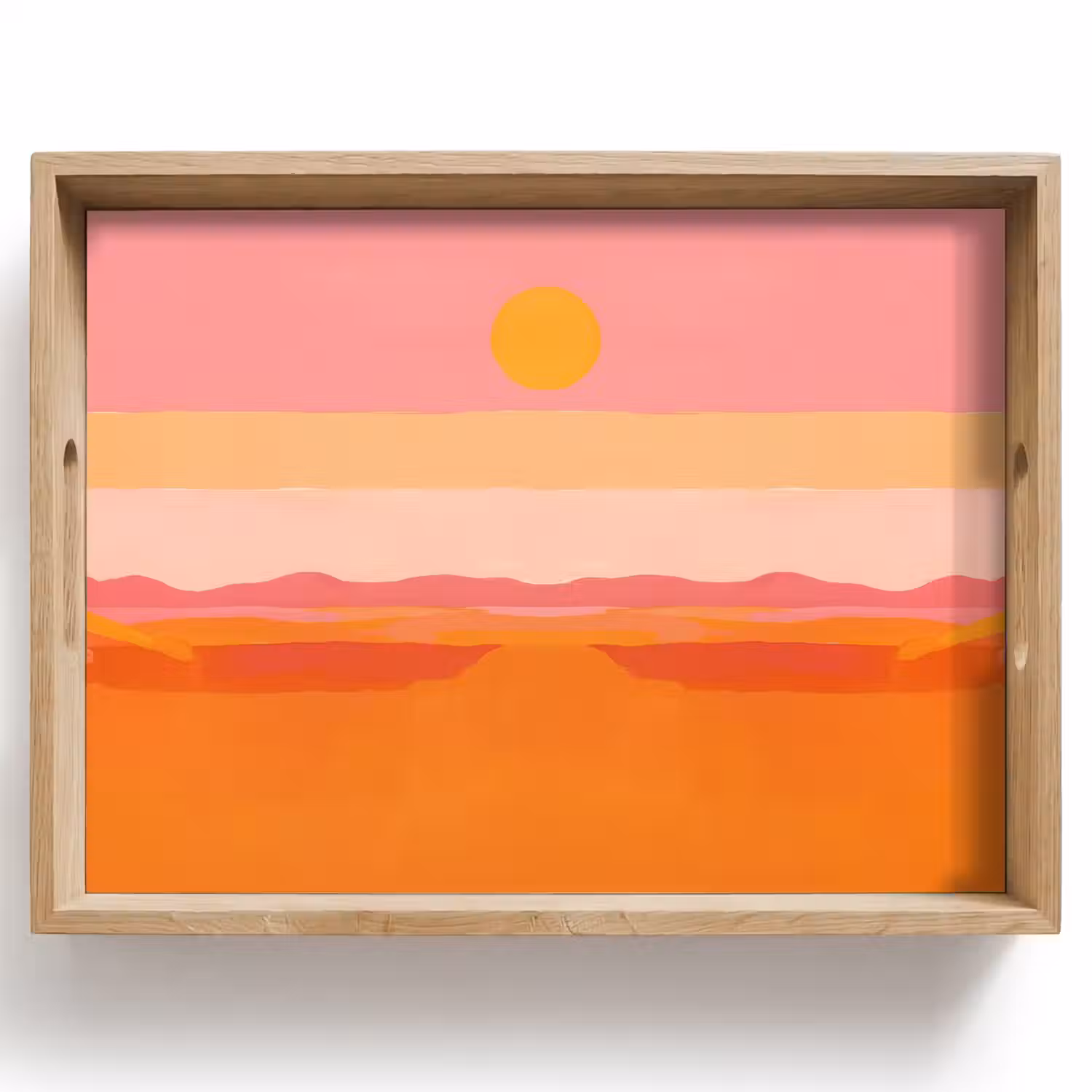 Zon - Abstract - Landschap - Oranje Dienblad Rechthoek middel -z3d_shopping