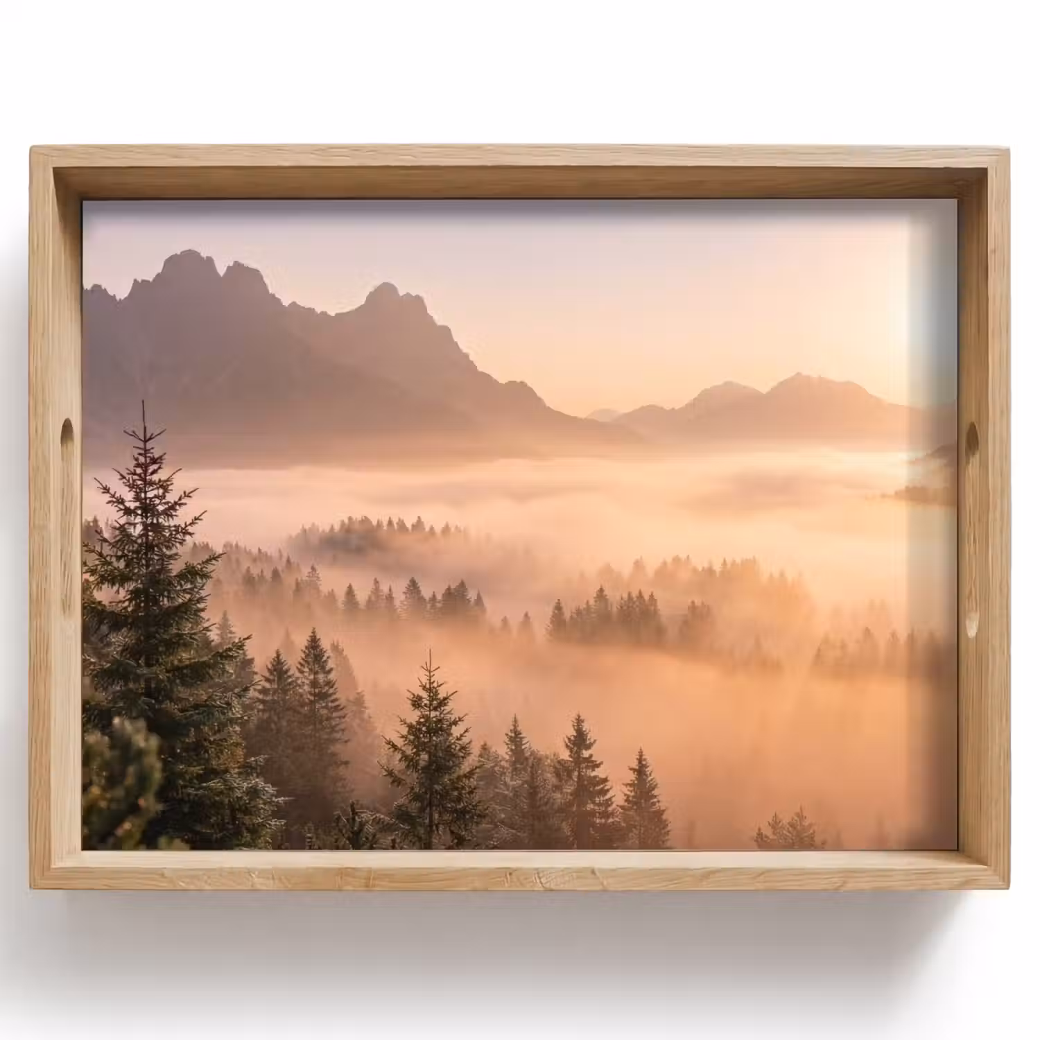 Zonlicht - Mist - Bergen - Bomen Dienblad Rechthoek middel -z3d_shopping