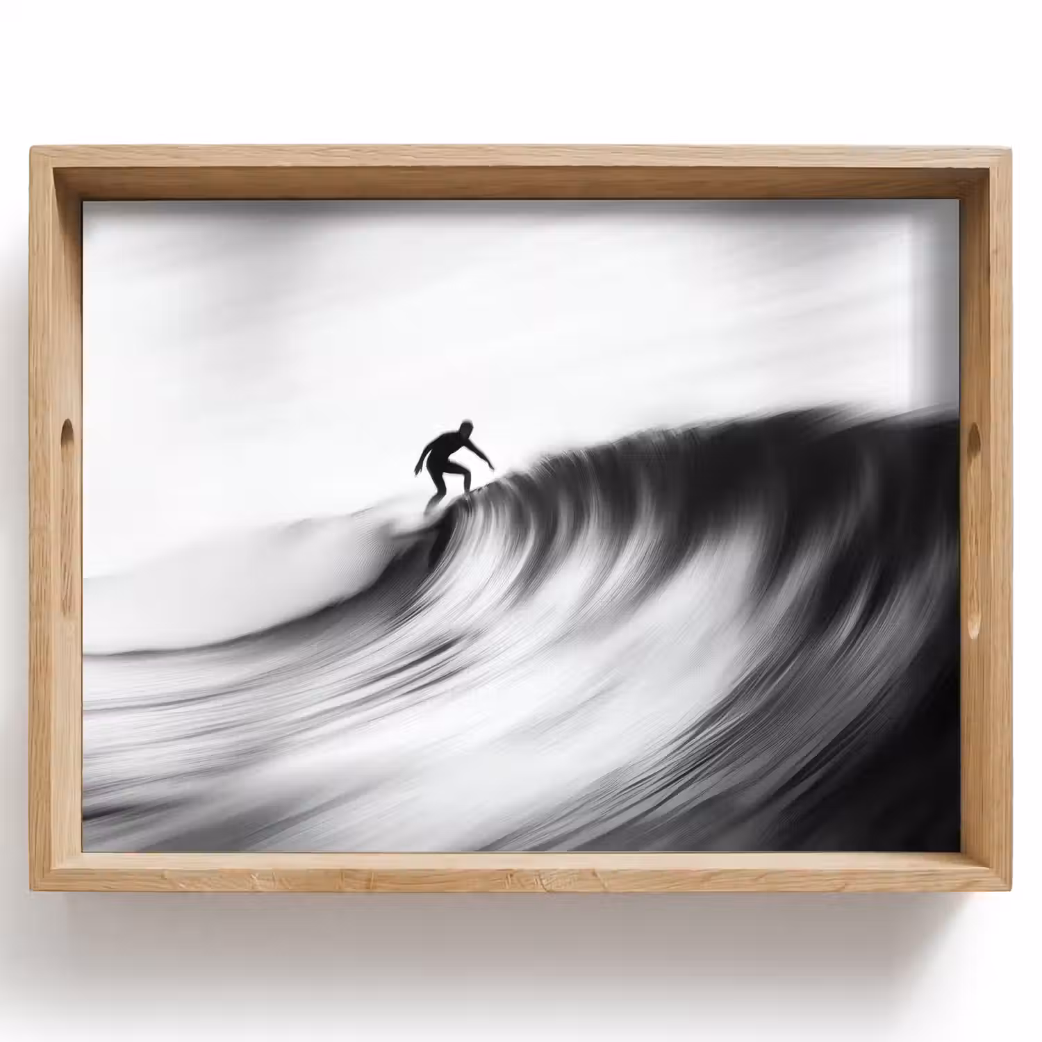 Surfer - Golf - Vervaagd - Zwart Dienblad Rechthoek middel -z3d_shopping