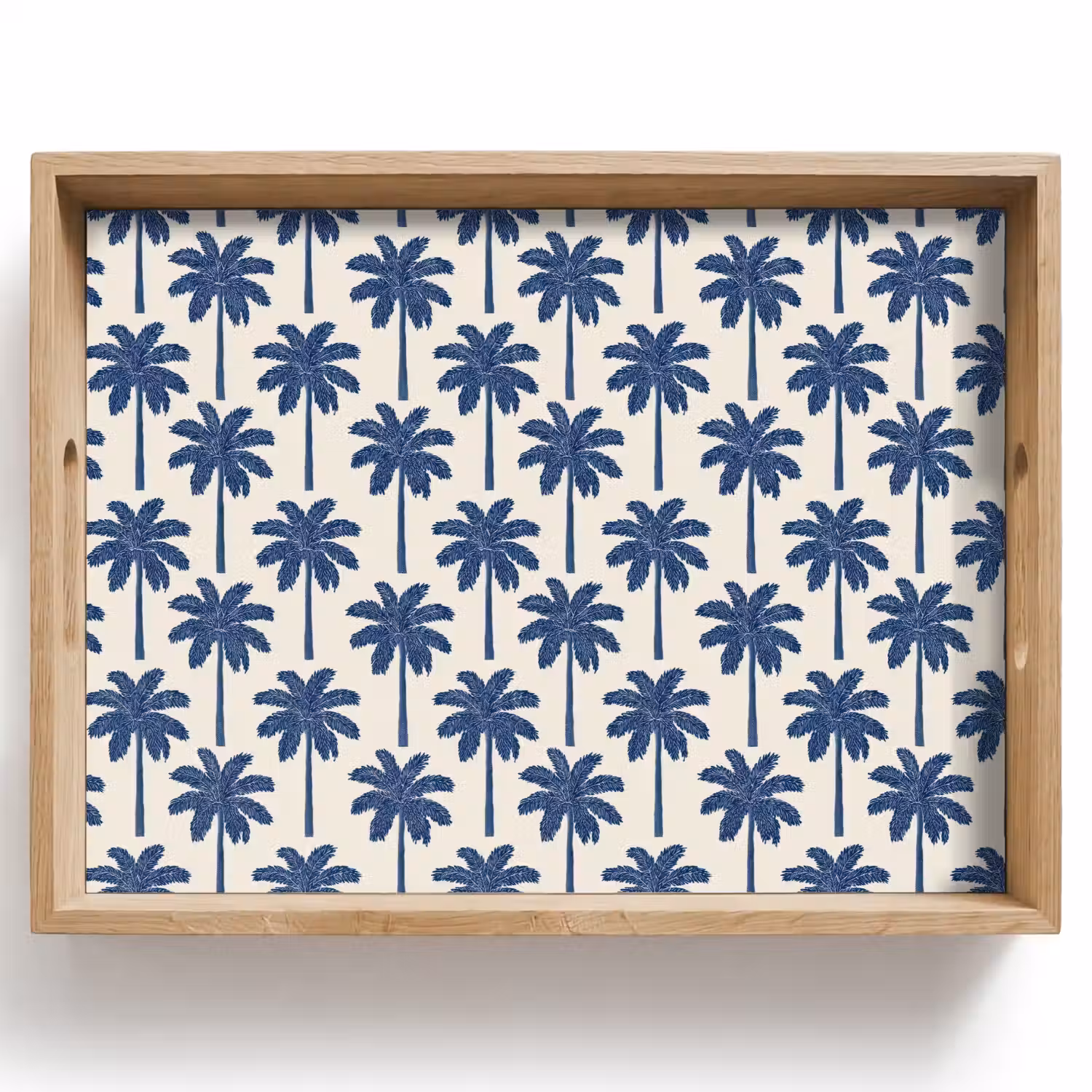 Symmetrisch - Palm - Blauw Dienblad Rechthoek middel 911 -z3d_shopping