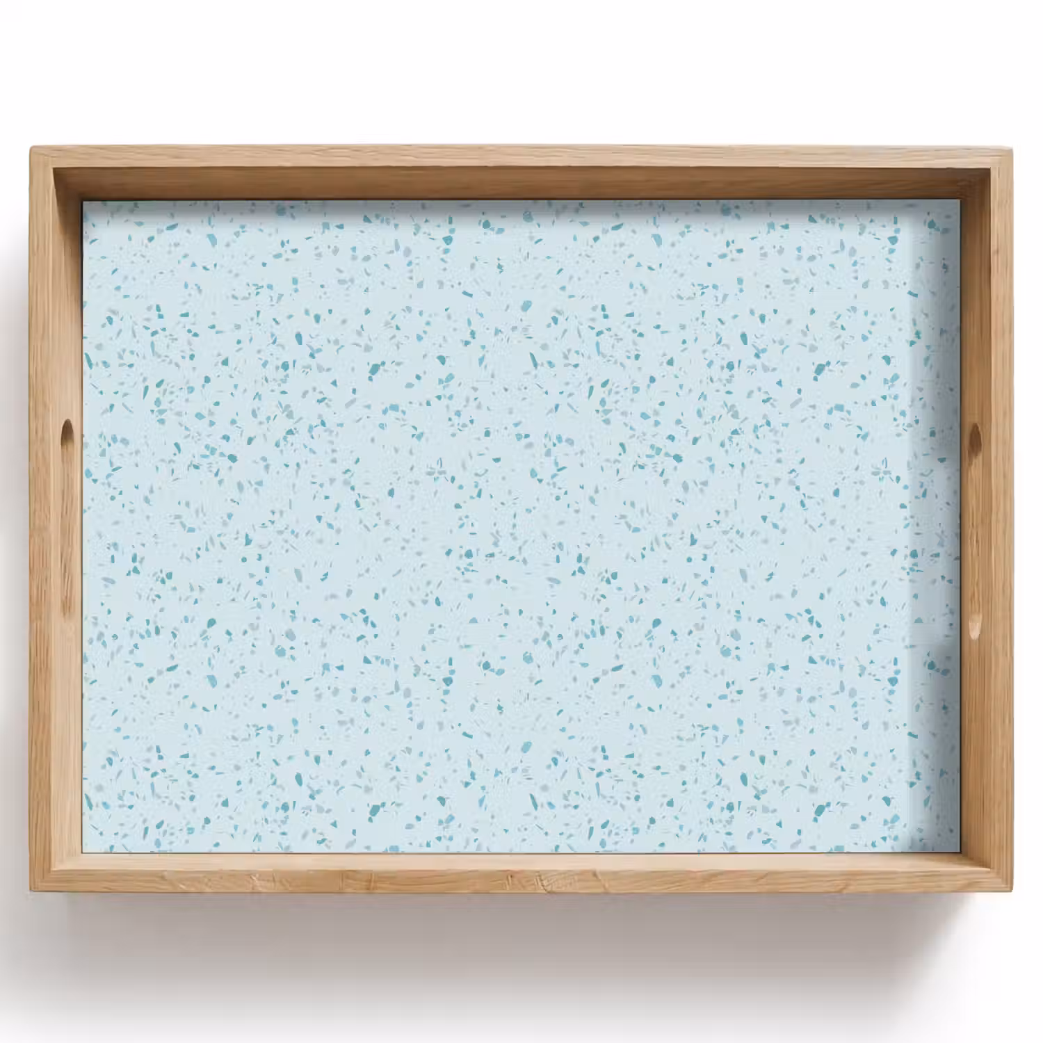 Terrazzo - Patroon - Kleurrijk - Baby Blauw Dienblad Rechthoek middel 911 -z3d_shopping