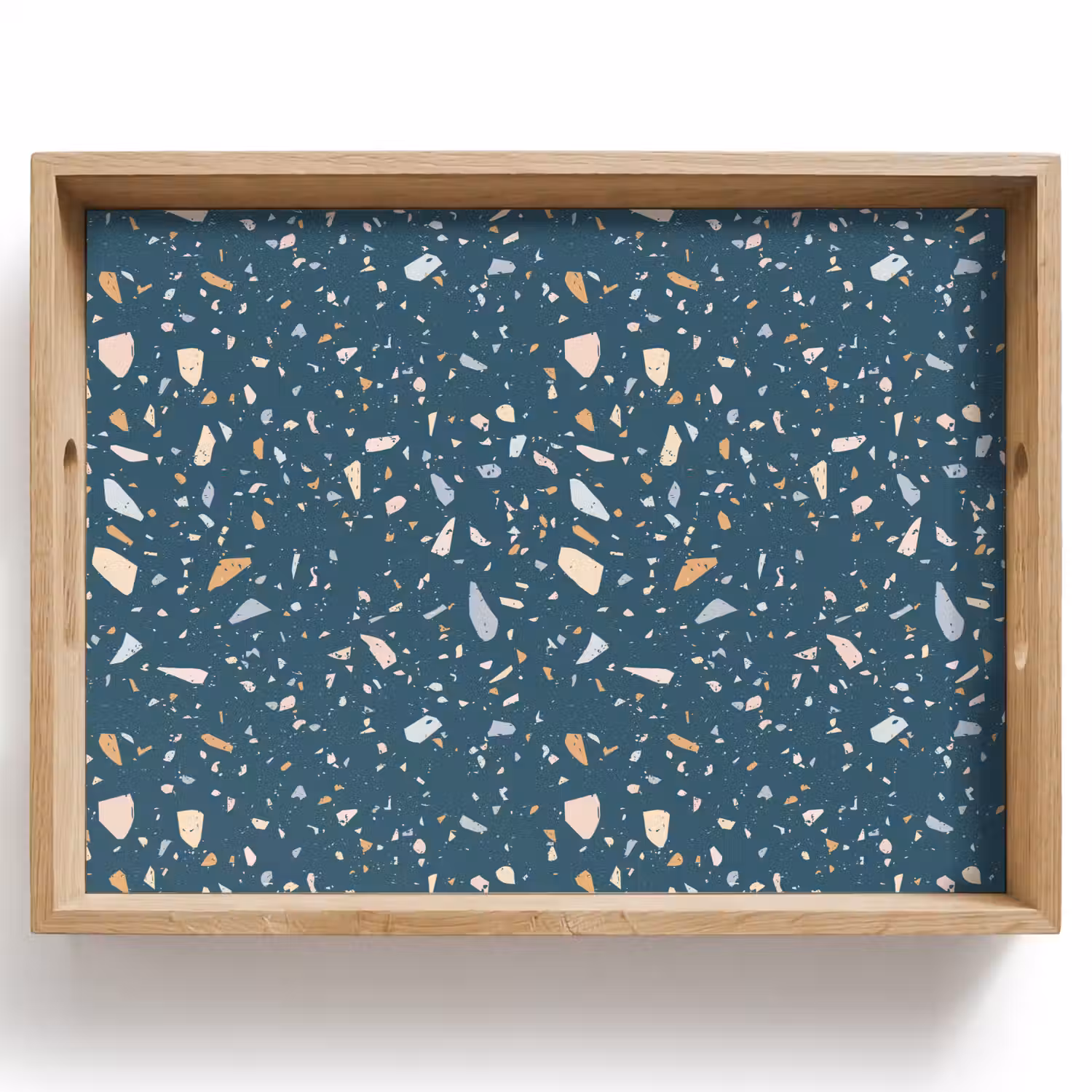 Terrazzo - Patroon - Kleurrijk - Diep blauw Dienblad Rechthoek middel 911 -z3d_shopping