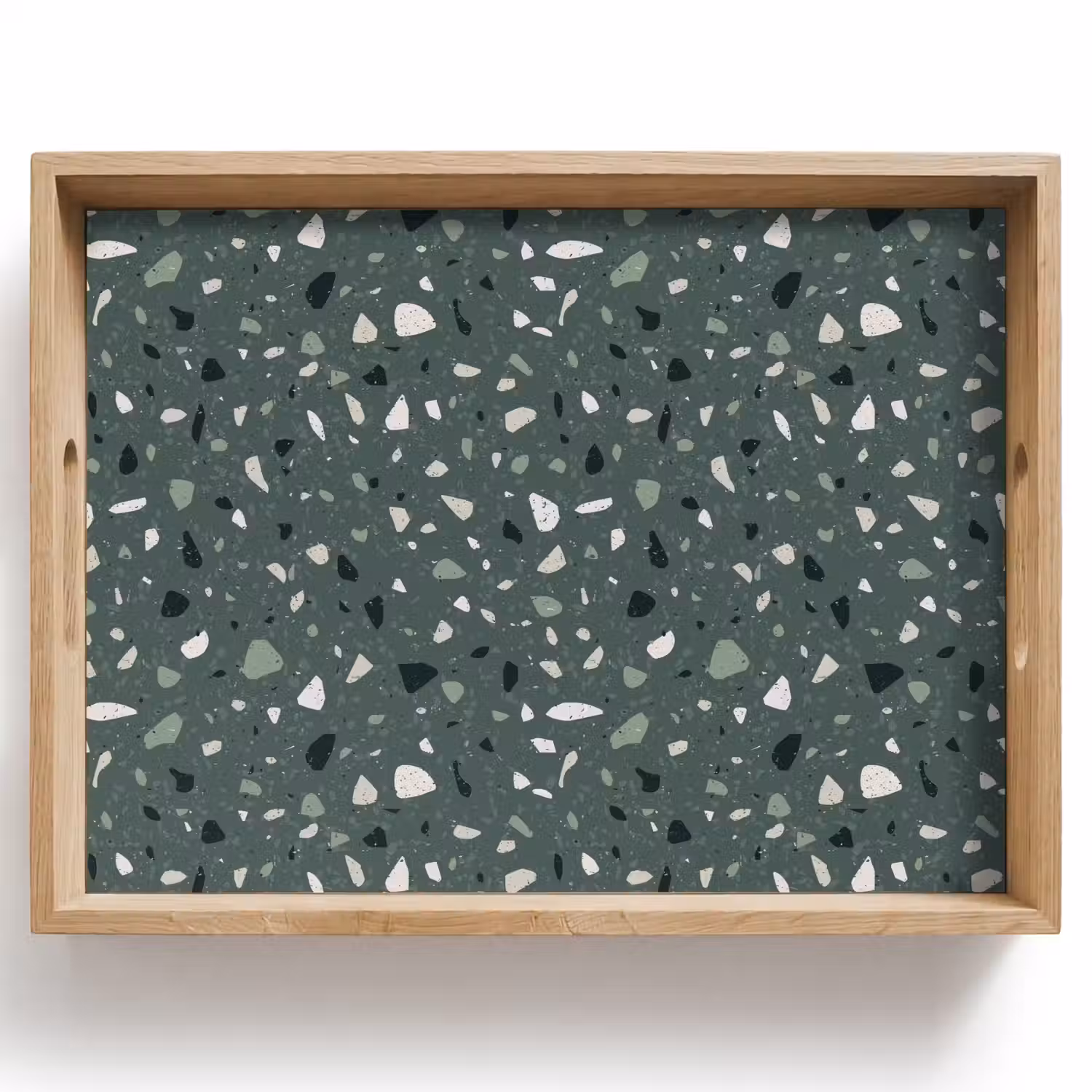 Terrazzo - Patroon - Kleurrijk - Groen Dienblad Rechthoek middel 911 -z3d_shopping