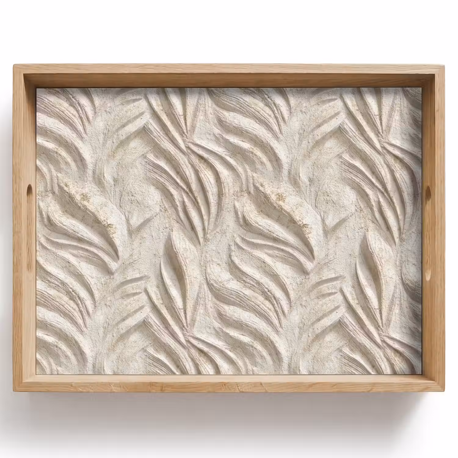 Textuur - Reliëf - Beige Dienblad Rechthoek middel 911 -z3d_shopping