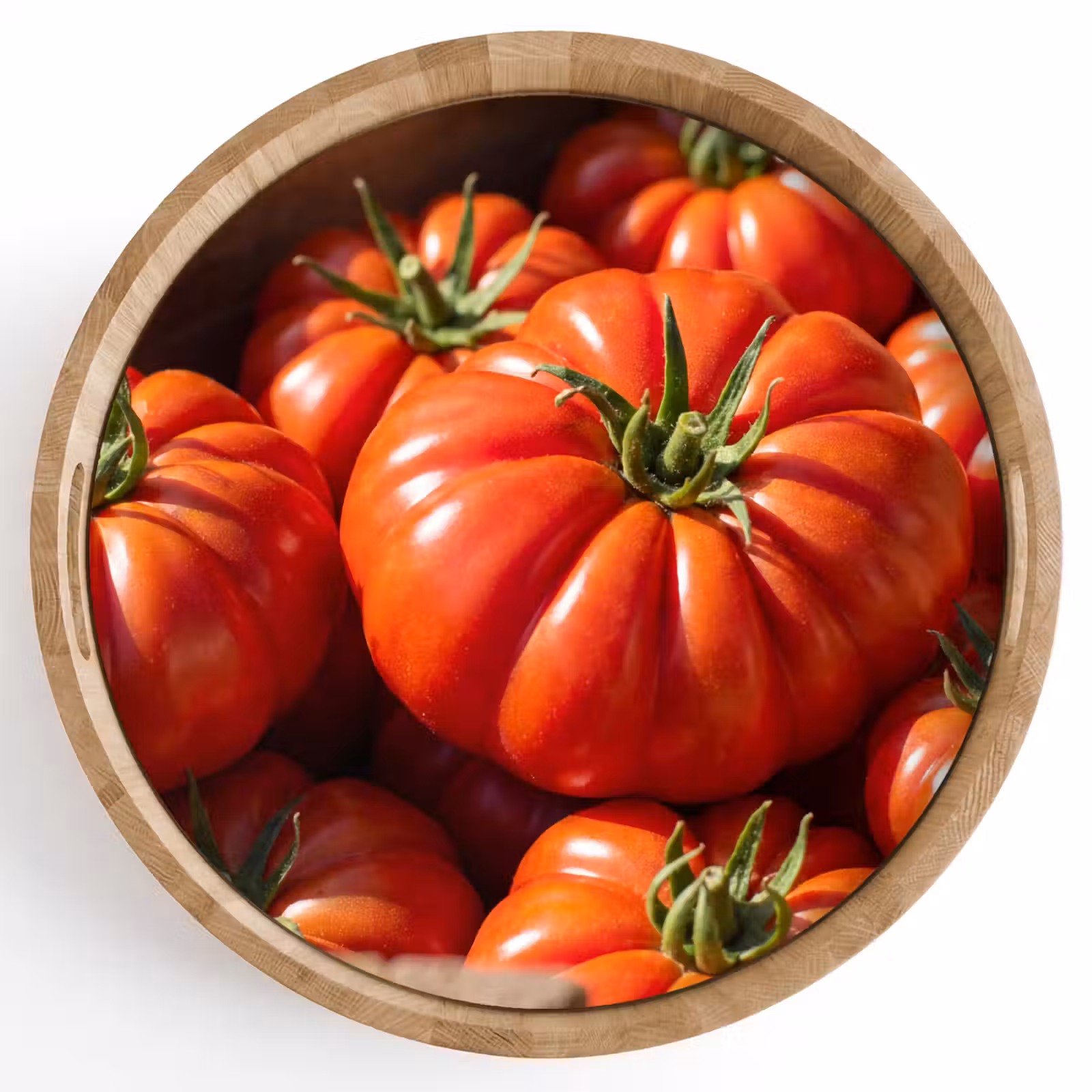 Tray - Tomato - Wooden - Crate - Tomaat - Houten - Kist Dienblad Rond middel