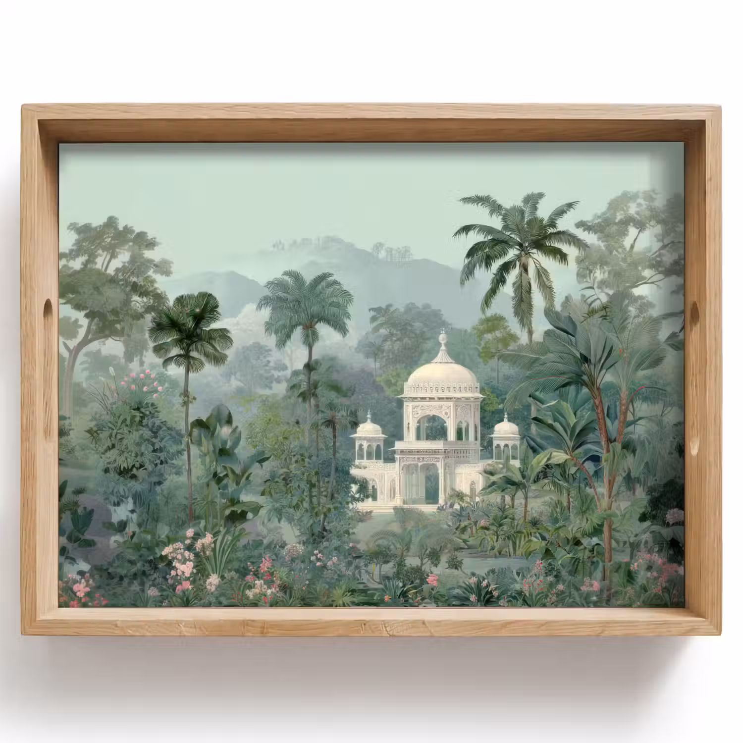Tropische tuin - Koepelgebouw - Bloemen Dienblad Rechthoek middel -z3d_shopping