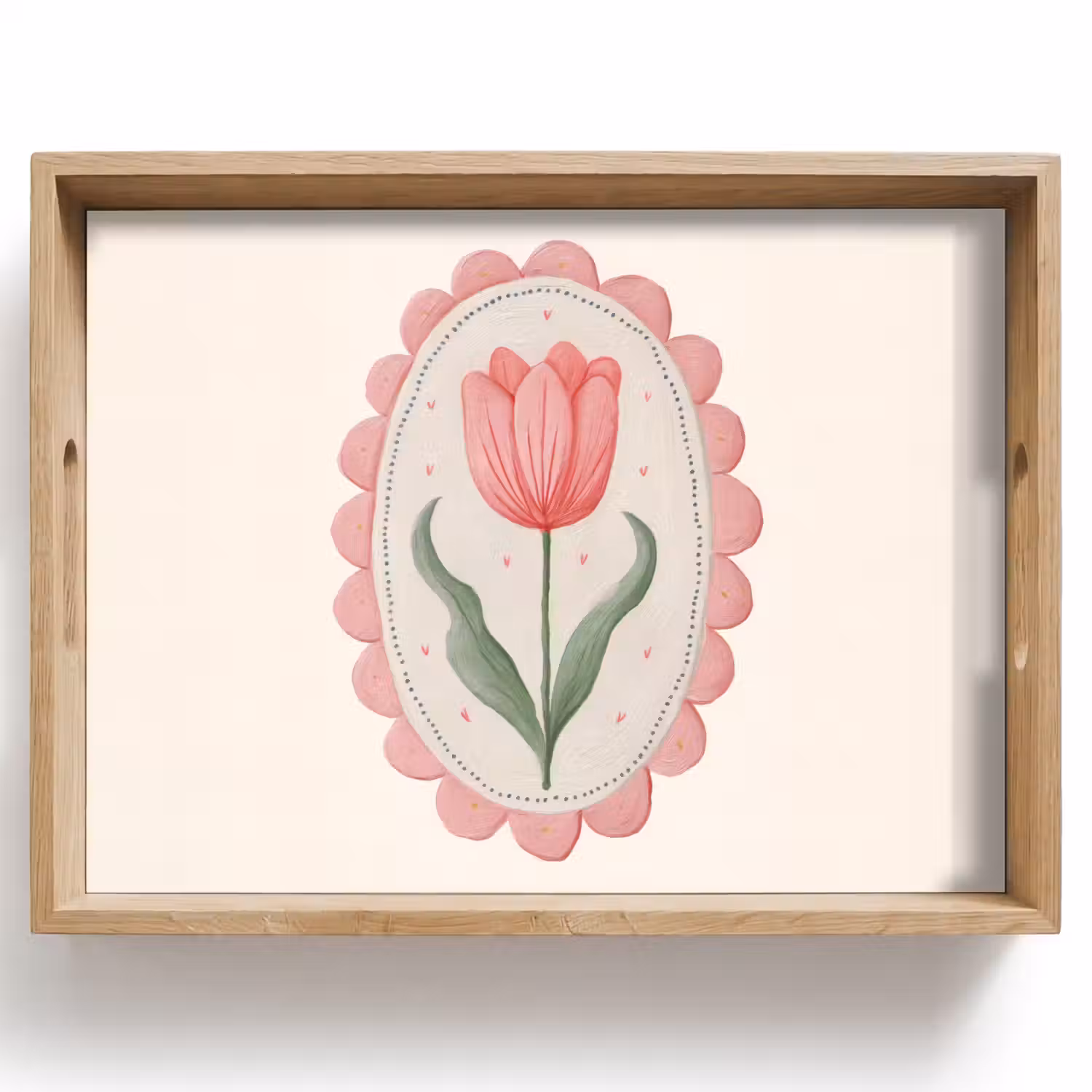Tulp - Lijst - Ovaal - Illustratie Dienblad Rechthoek middel -z3d_shopping