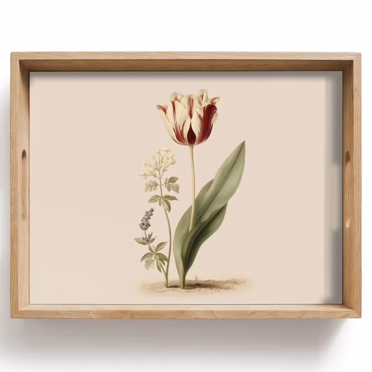 Tulp - Minimalistisch - Beige Dienblad Rechthoek middel -z3d_shopping