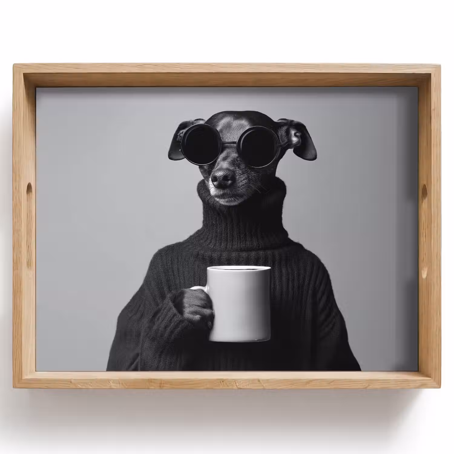 Coltrui - Hond - Bril - Mok Dienblad Rechthoek middel -z3d_shopping