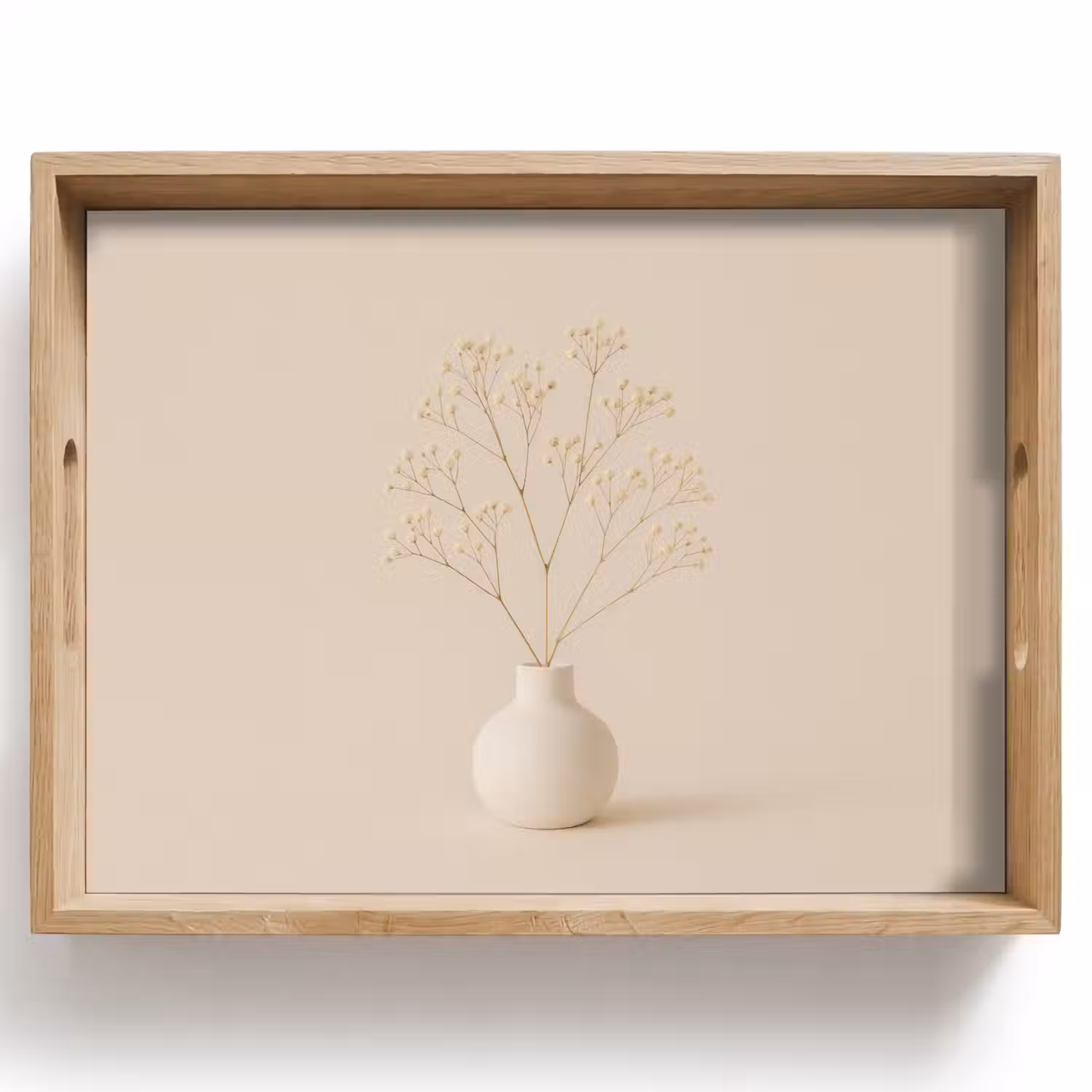 Vaas - Takken - Bloemetjes - Wit Dienblad Rechthoek middel -z3d_shopping