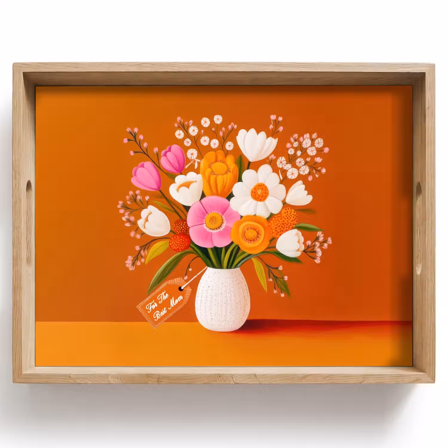 Vaas - Bloemen - Oranje Dienblad Rechthoek middel -z3d_shopping