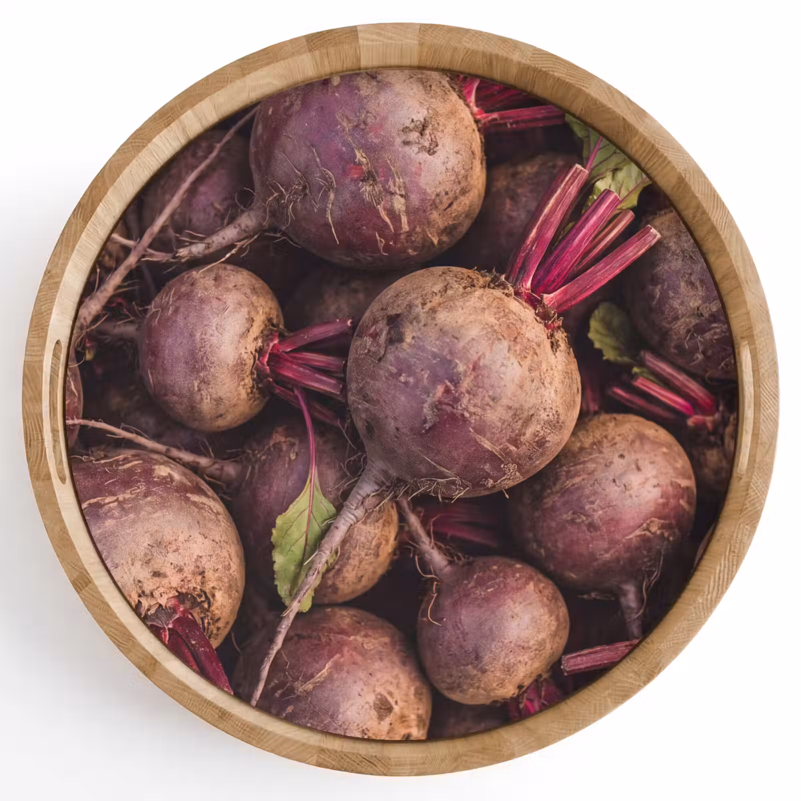 Tray - Vegetable - Red - Natural - Groente - Rood - Natuur Dienblad Rond middel
