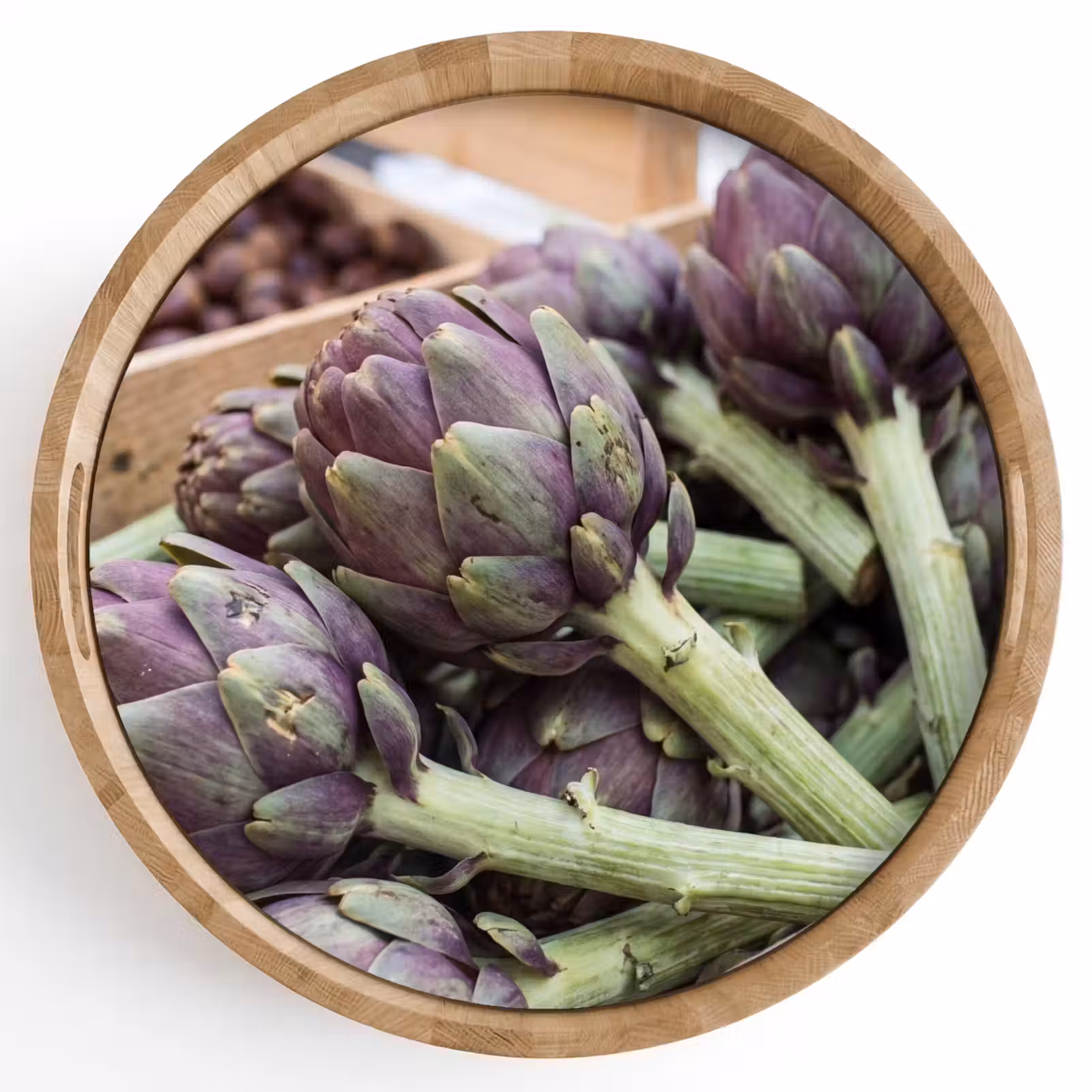 Tray - Vegetables - Market - Fresh - Groenten - Markt - Vers Dienblad Rond middel