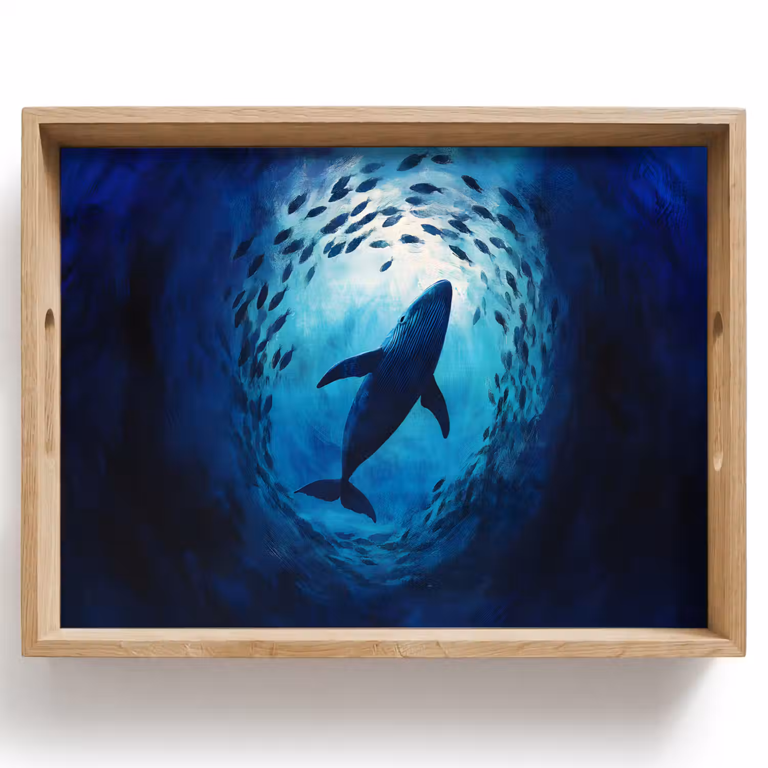 Walvis - Vissen - Donkerblauw Dienblad Rechthoek middel -z3d_shopping