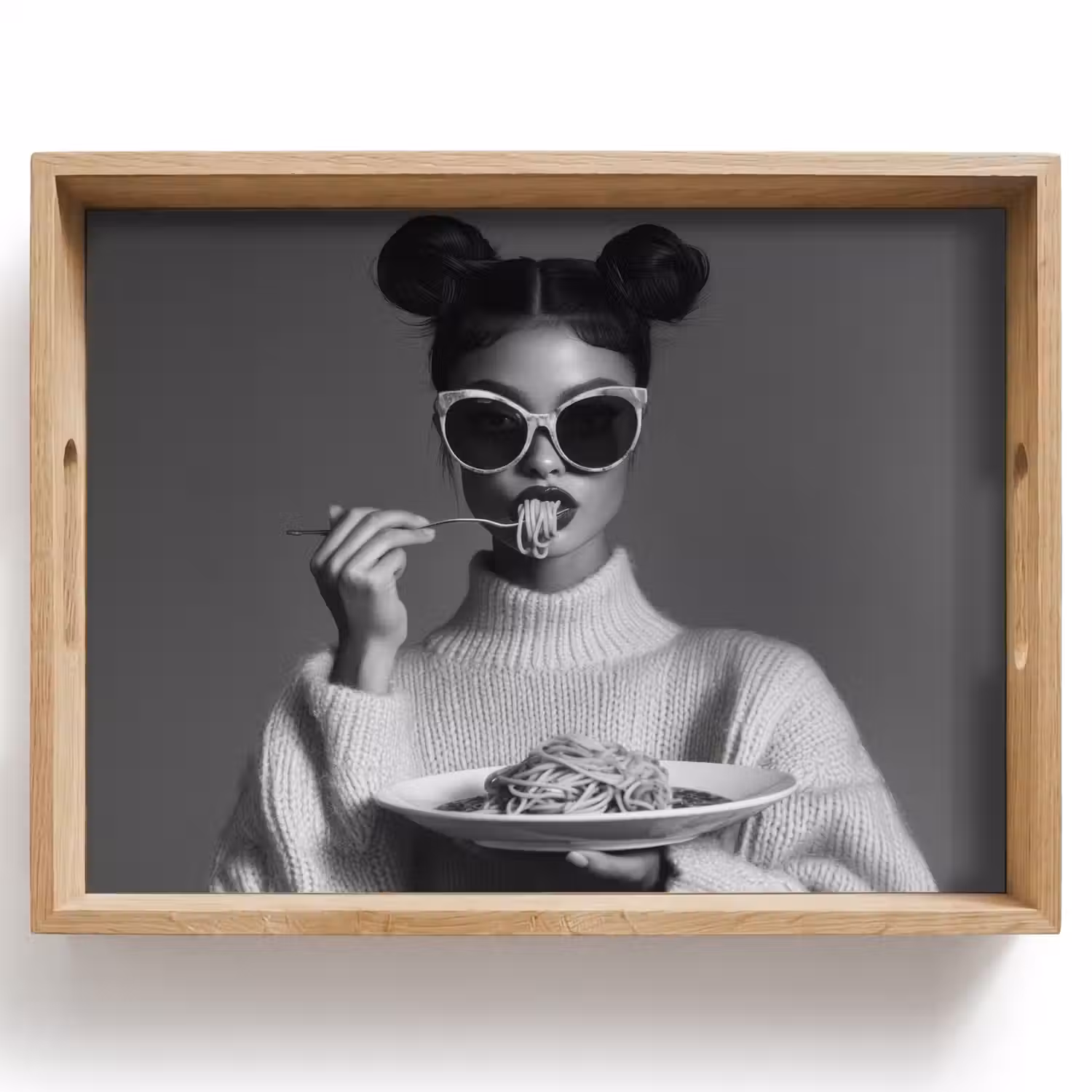 Vrouw - Pasta - Zonnebril Dienblad Rechthoek middel -z3d_shopping