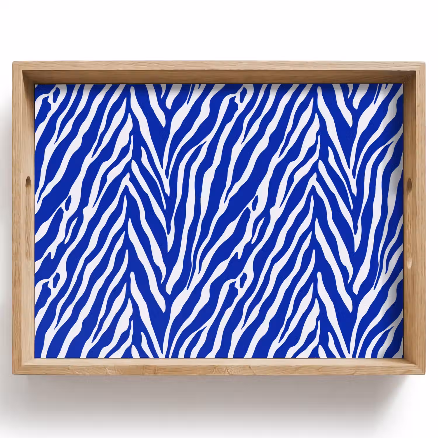 Zebra - Patroon - Kobalt - Blauw Dienblad Rechthoek middel 911 -z3d_shopping