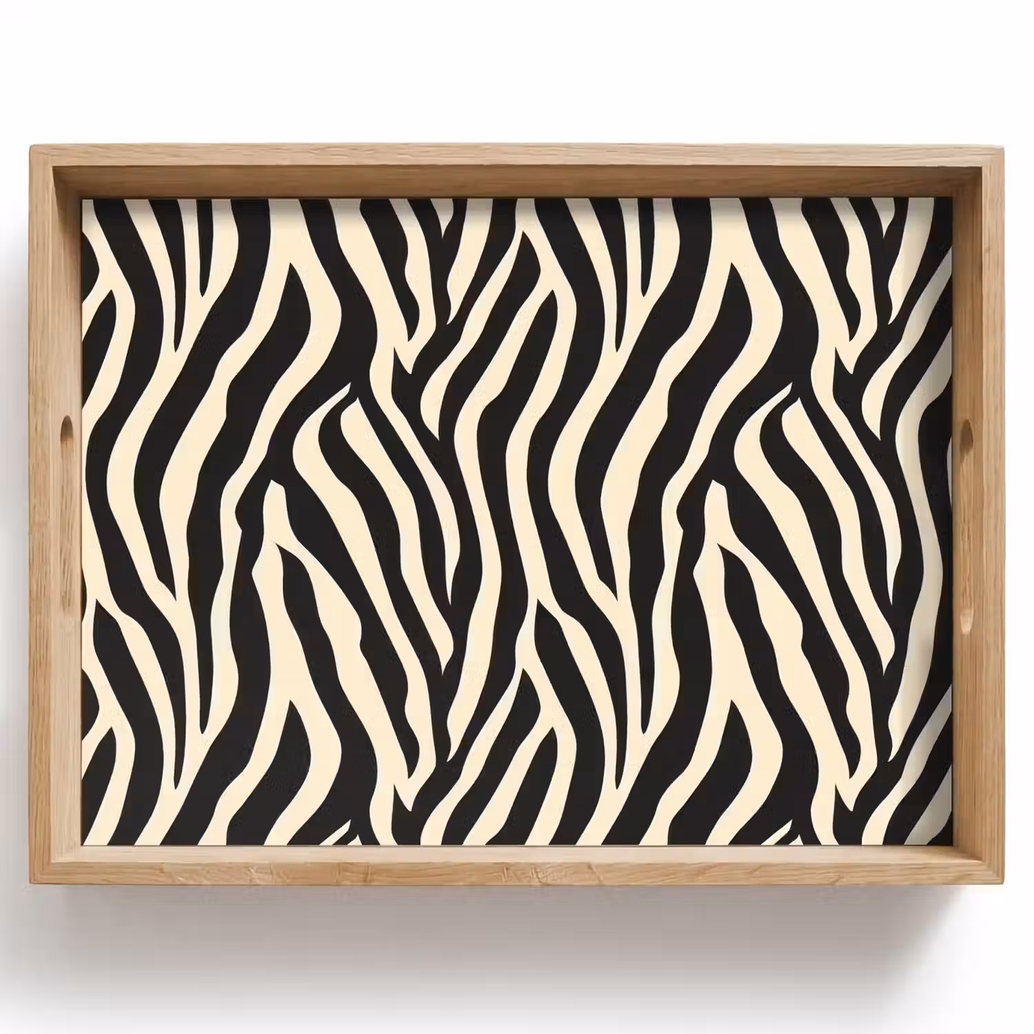 Zebra - Print - Klassiek - Zwart Dienblad Rechthoek middel 911 -z3d_shopping