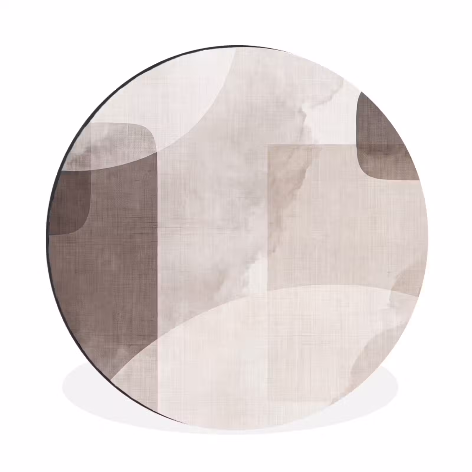 Wall circle - Aluminum - Abstract Shapes - Beige - Abstracte vormen - Beige Wandcirkel aluminium klein