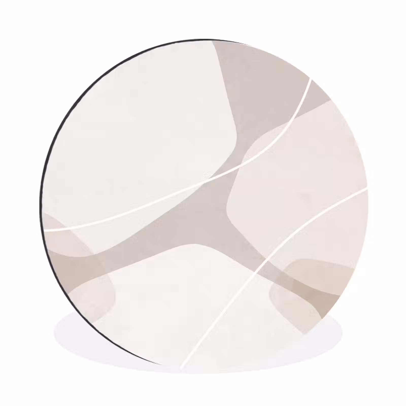 Wall circle - Aluminum - Abstract - Shapes - Beige - Abstract - Vormen - Beige Wandcirkel aluminium klein