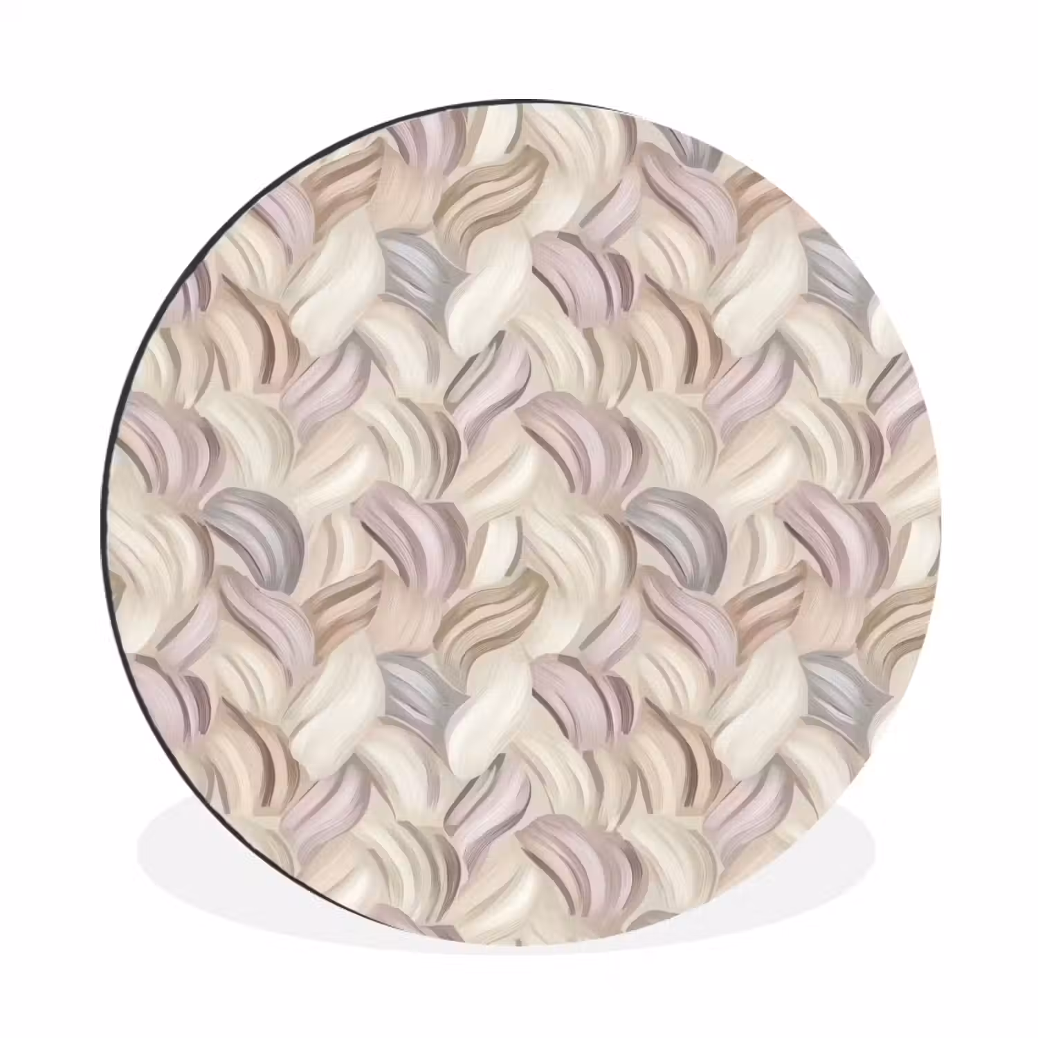 Abstract - Golvend - Pastel Wandcirkel aluminium klein 190 -3d