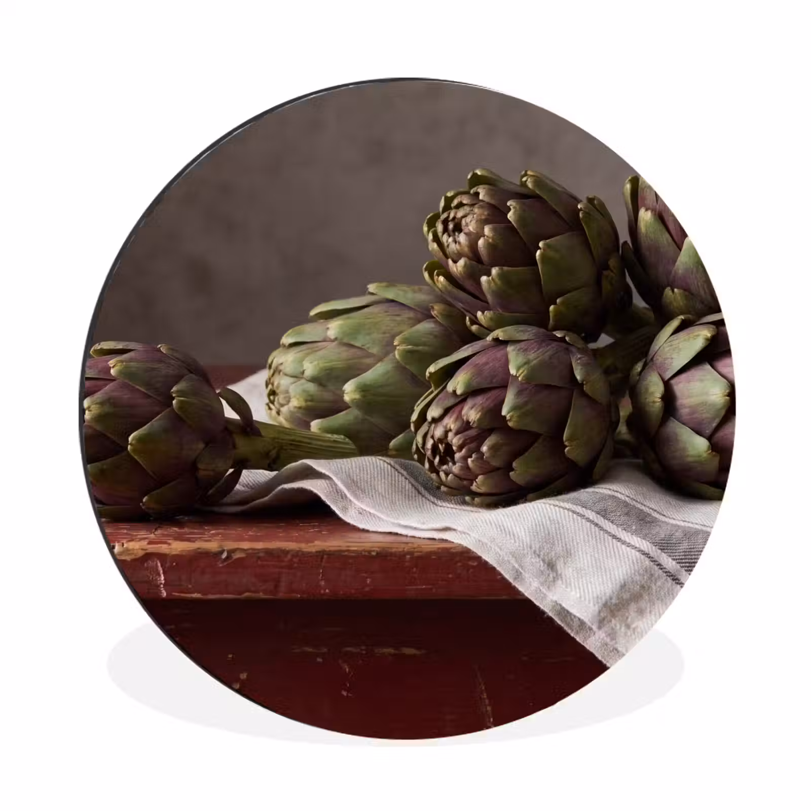 Wall circle - Aluminum - Artichoke - Food - Rustic - Artisjok - Eten - Rustiek Wandcirkel aluminium klein
