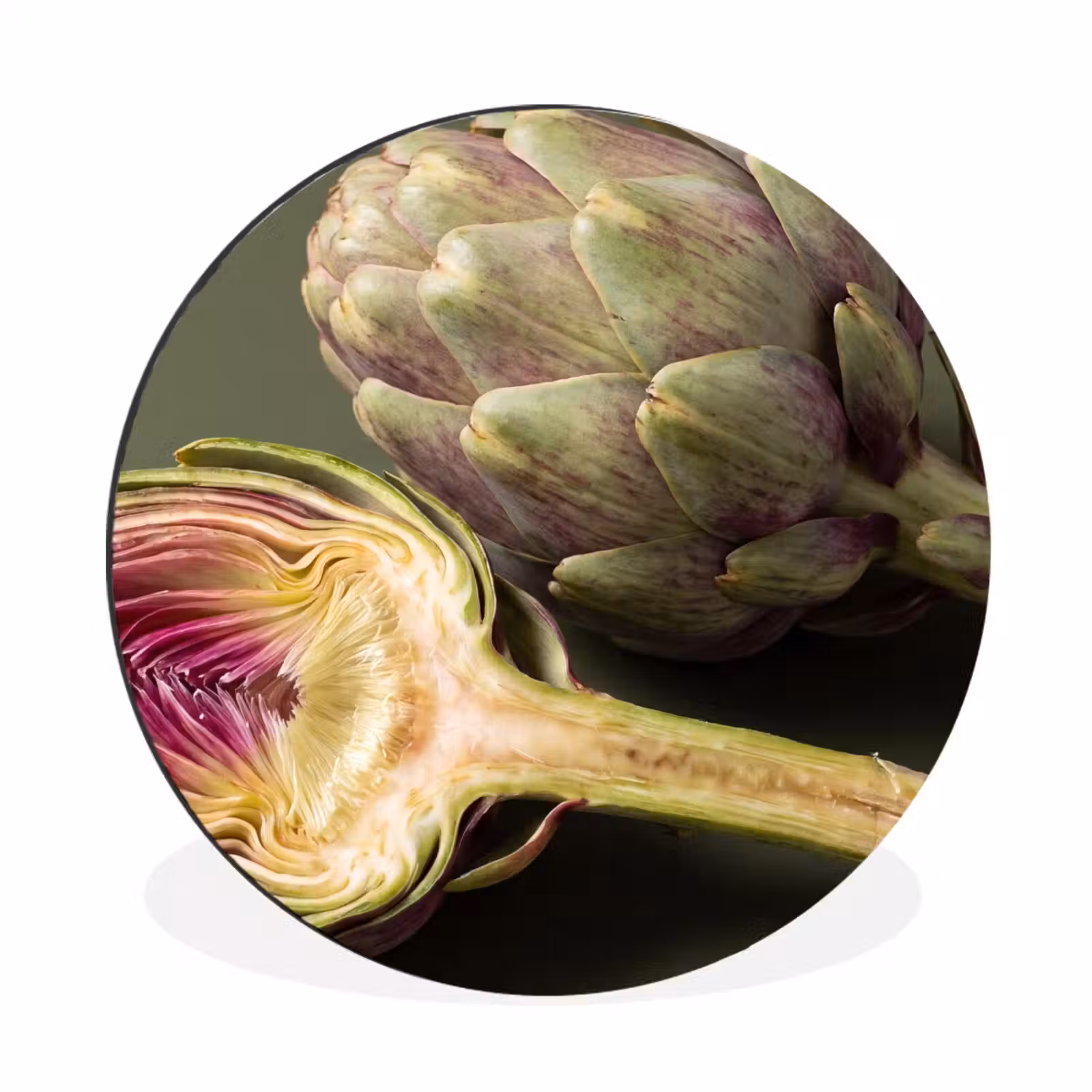 Wall circle - Aluminum - Artichoke - Purple - Food - Artisjok - Paars - Voedsel Wandcirkel aluminium klein
