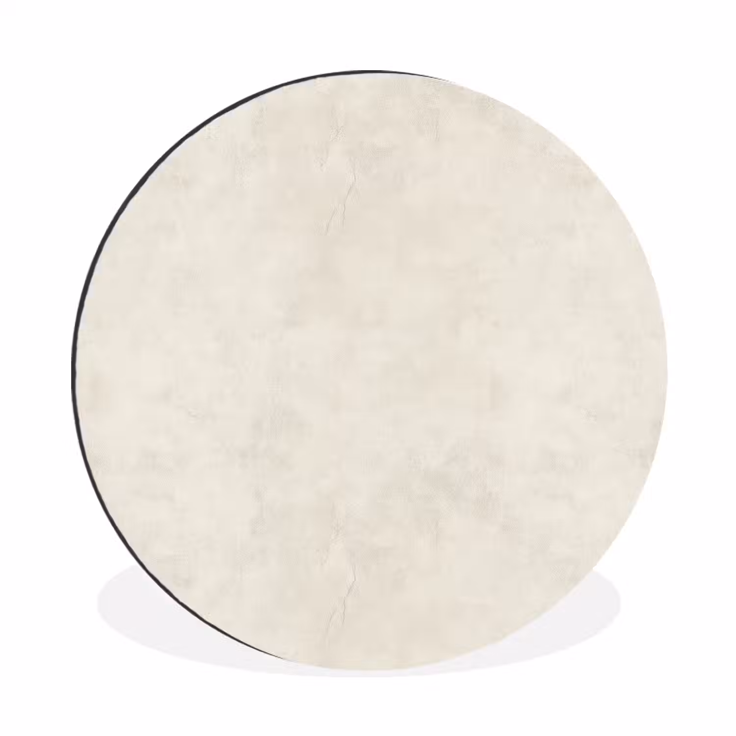 Crème - Egaal - Beton Wandcirkel aluminium klein 190 -3d