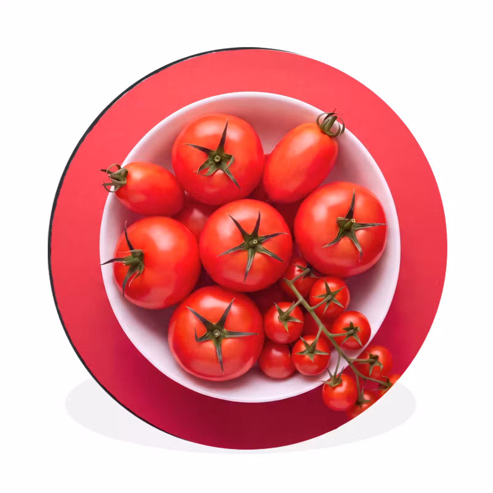 Wall circle - Aluminum - Dinner Plate - Red - Eten - Kom - Rood Wandcirkel aluminium klein