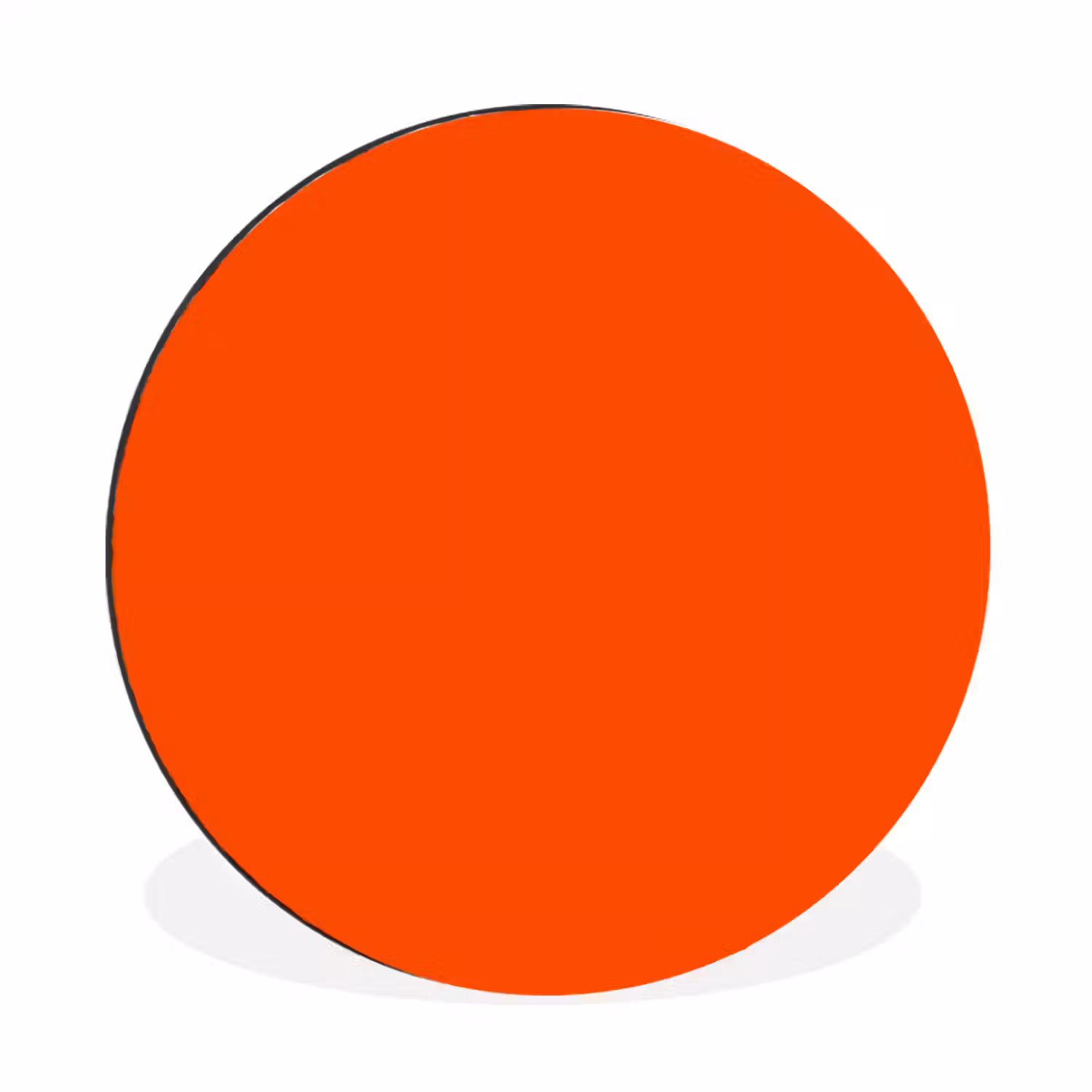 Fiery - Tangerine - Oranje Wandcirkel aluminium klein 190 -3d