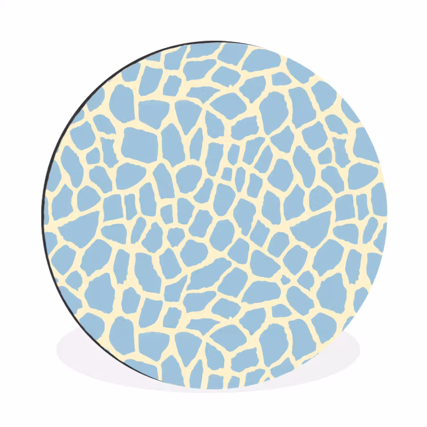 Giraf - Modern - Blauw Wandcirkel aluminium klein 190 -3d