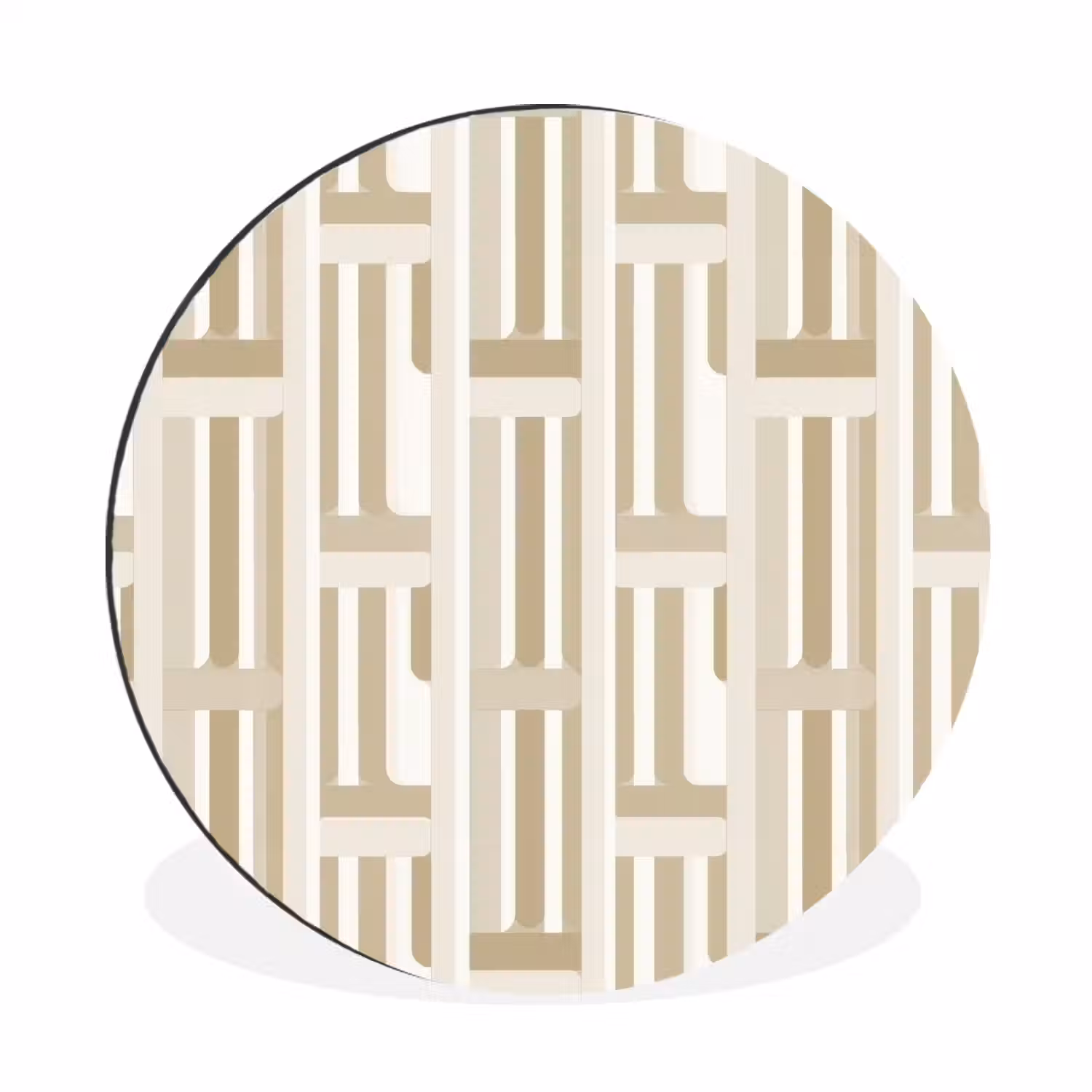 Modern - Geometrisch - Beige Wandcirkel aluminium klein 190 -3d