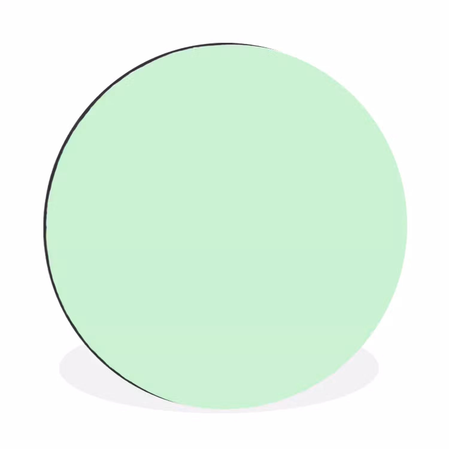 Pale - Mint - Groen Wandcirkel aluminium klein 190 -3d