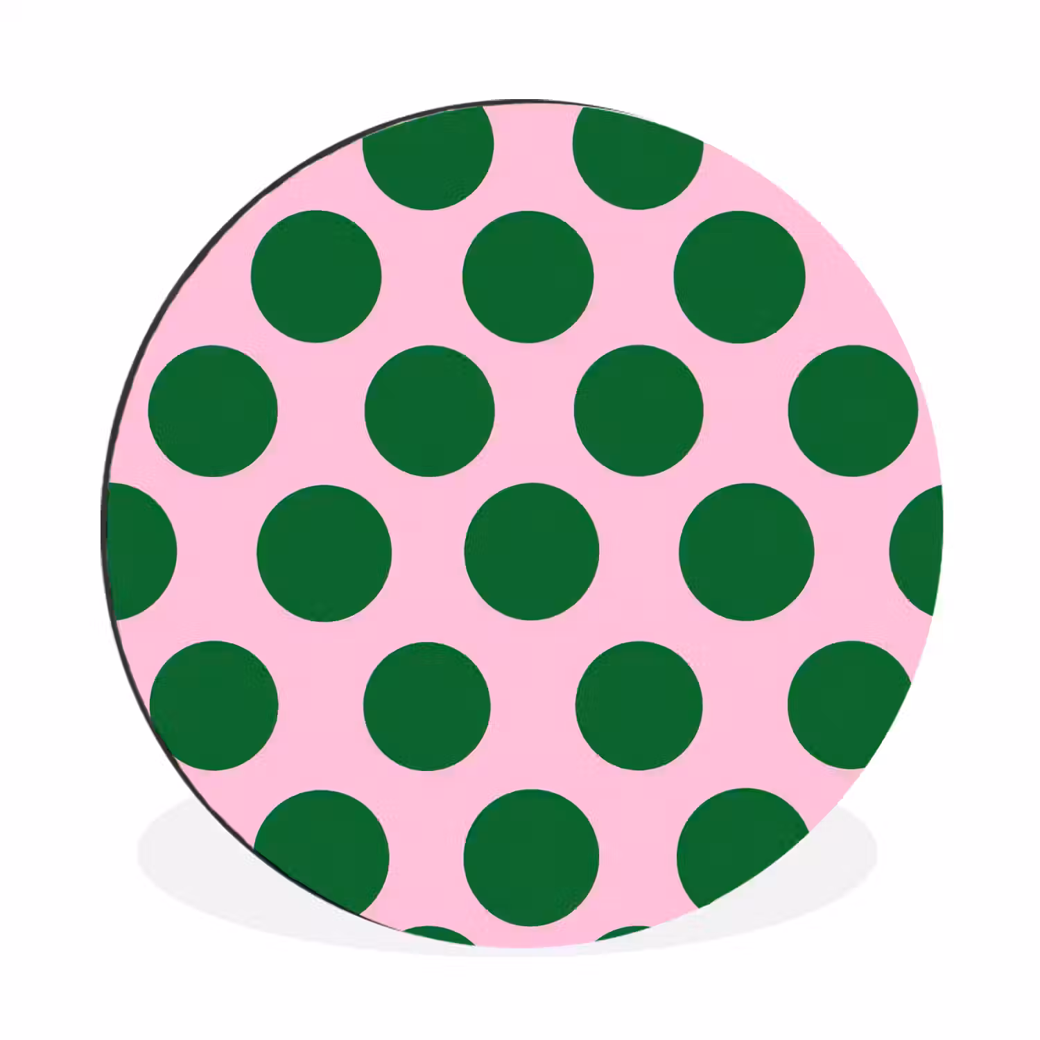 Polkadots - Patroon - Groen Wandcirkel aluminium klein 190 -3d