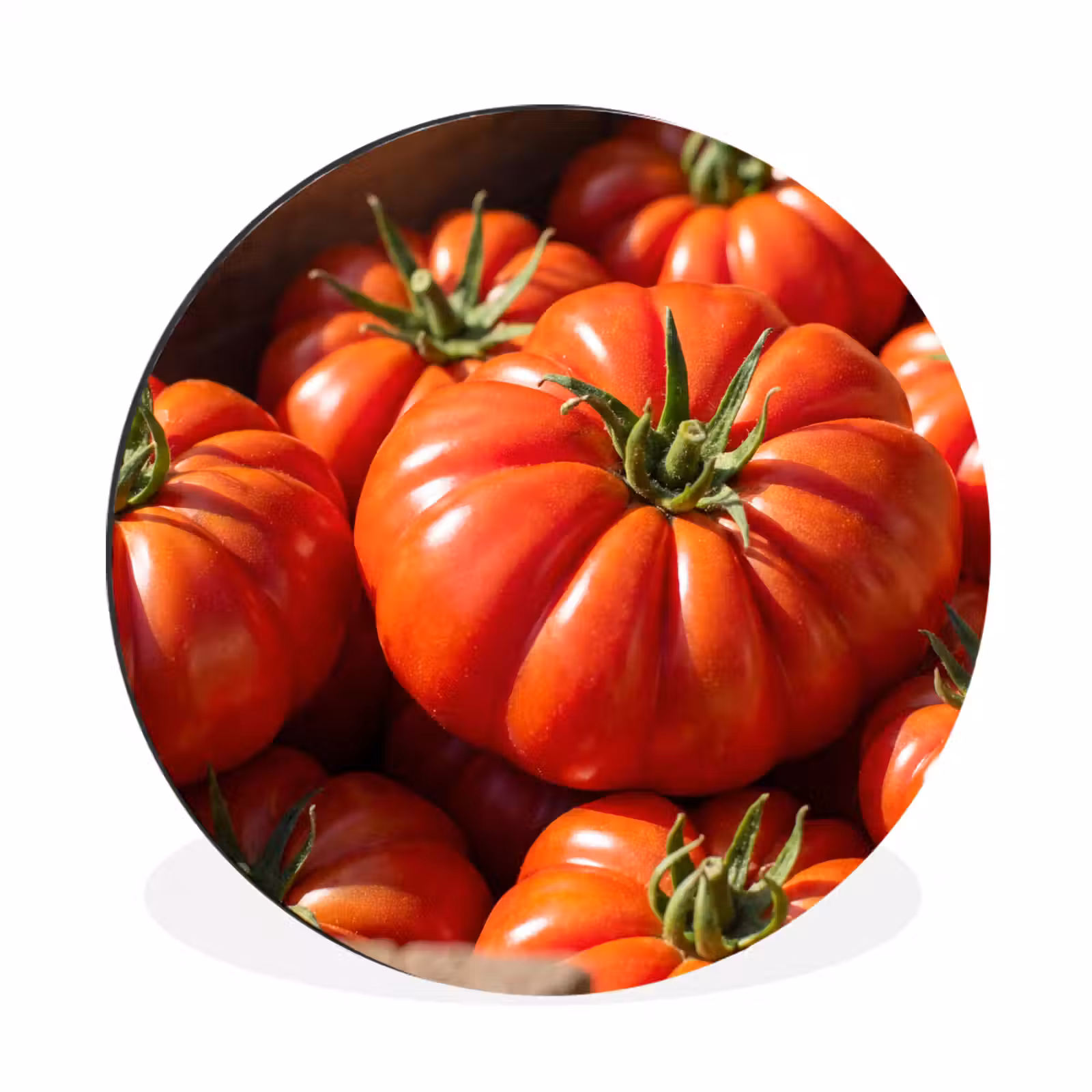 Wall circle - Aluminum - Tomato - Wooden - Crate - Tomaat - Houten - Kist Wandcirkel aluminium klein