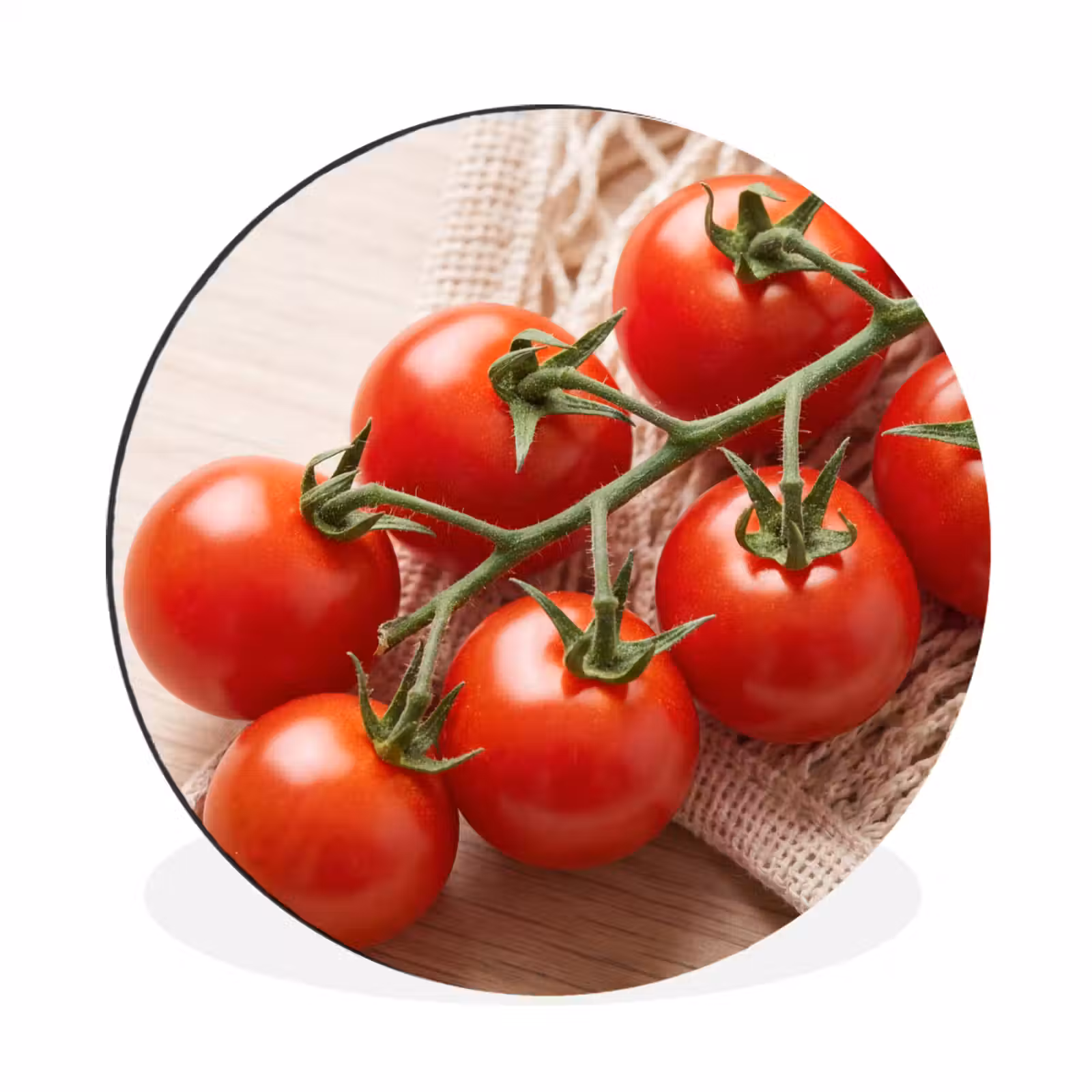 Wall circle - Aluminum - Tomatoes - Fresh - Food - Tomaten - Vers - Eten Wandcirkel aluminium klein