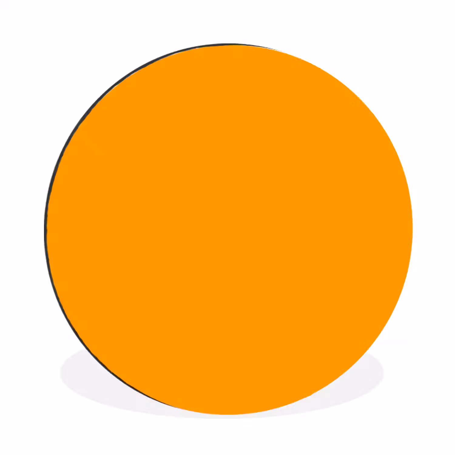 Warm - Ochre - Oranje Wandcirkel aluminium klein 190 -3d