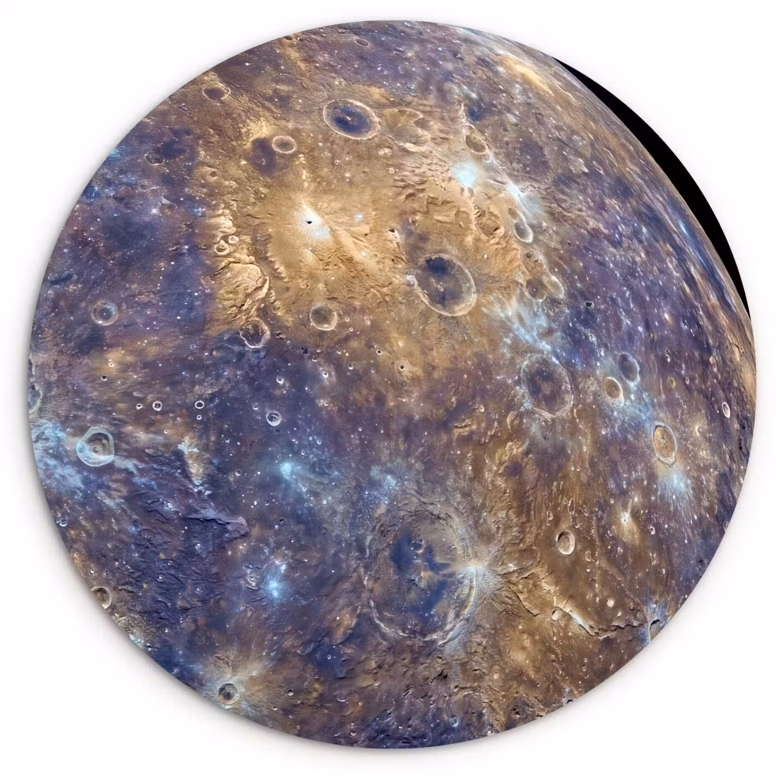 Wall circle - Glass - Planet - Craters - Space - Planeet - Kraters - Ruimte Wandcirkel plexiglas klein