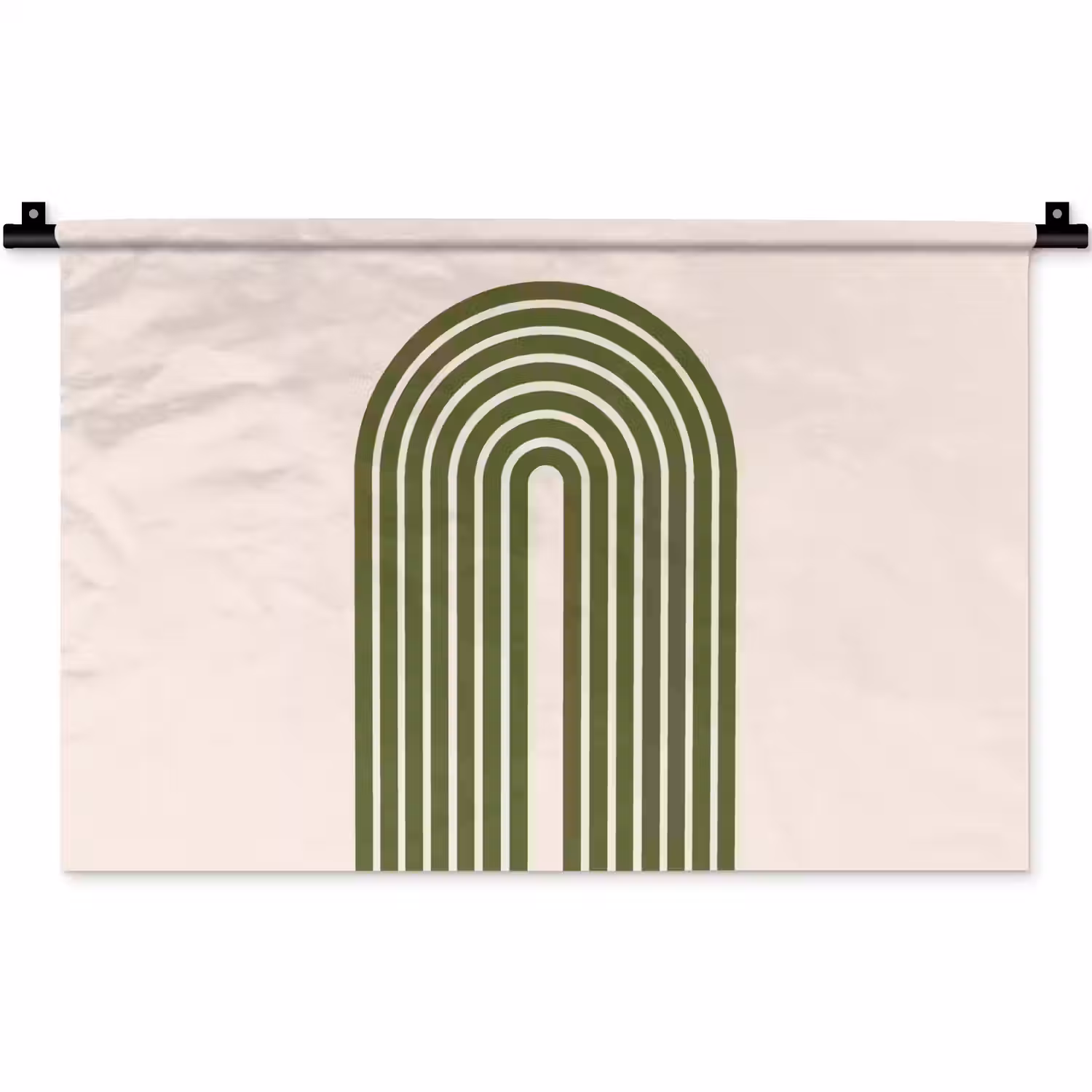 Abstract - Bogen - Modern - Groen - Kunst Wandkleed katoen klein -zz3d