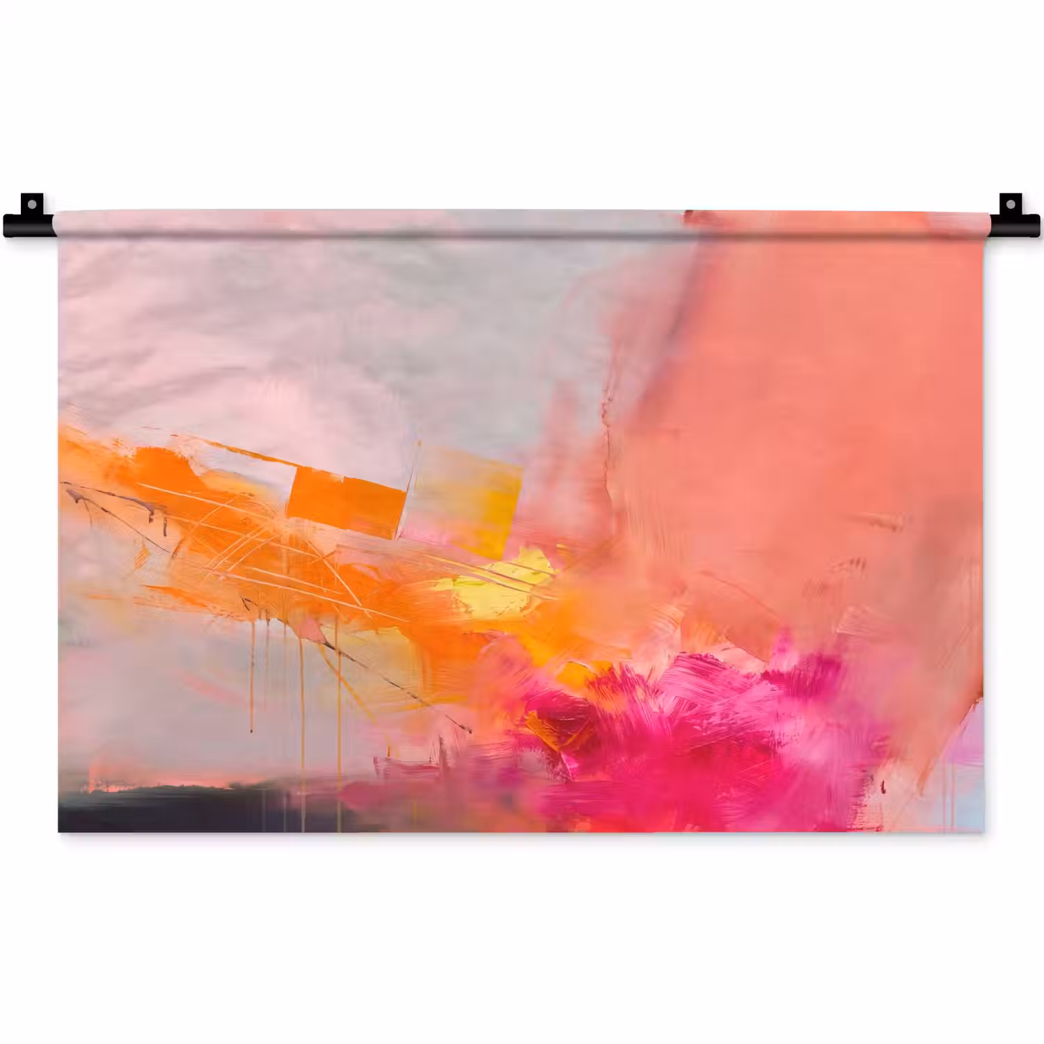Abstract - Kleurrijk - Modern - Roze Wandkleed katoen klein -zz3d