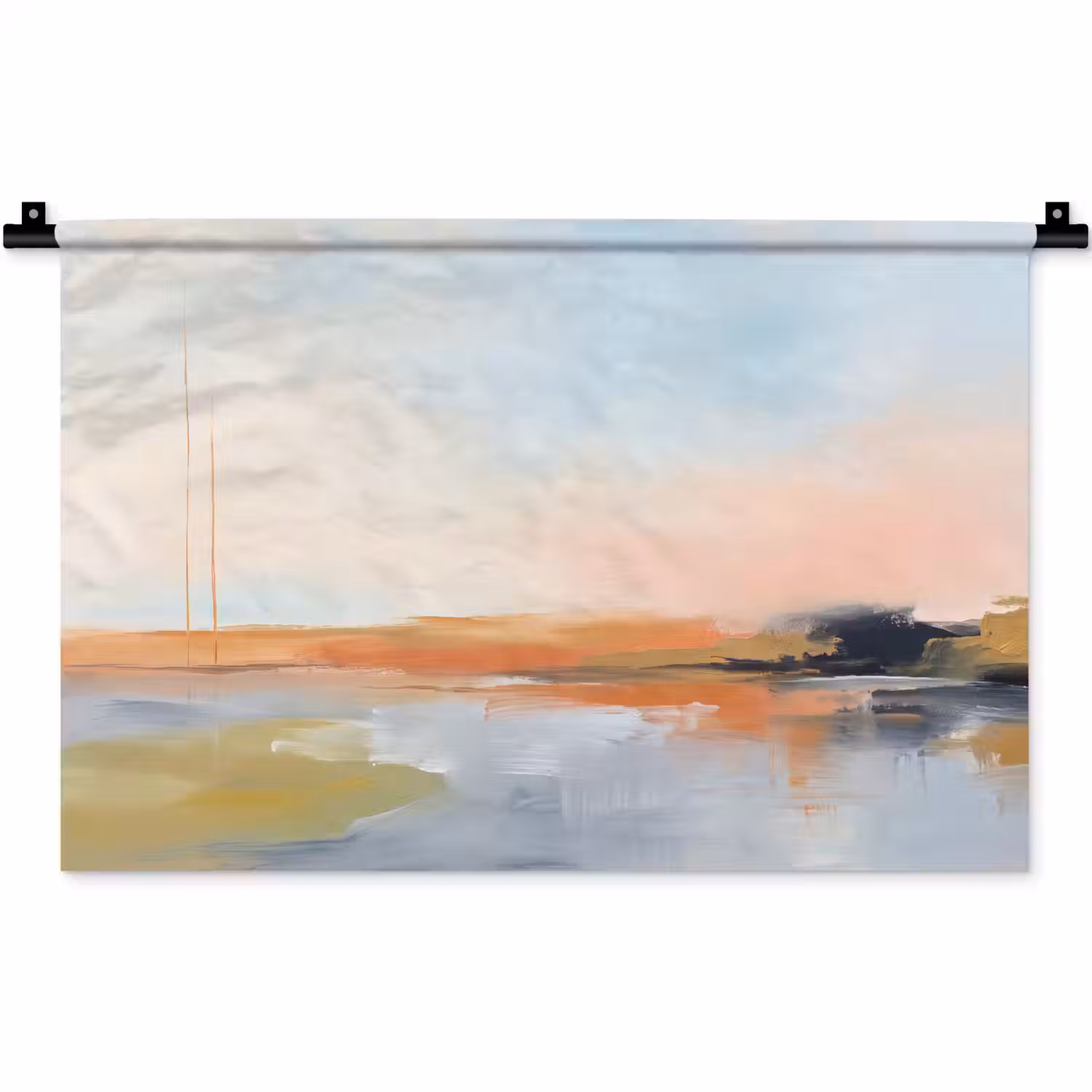 Abstract - Landschap - Horizon - Modern - Kleurrijk Wandkleed katoen klein -zz3d