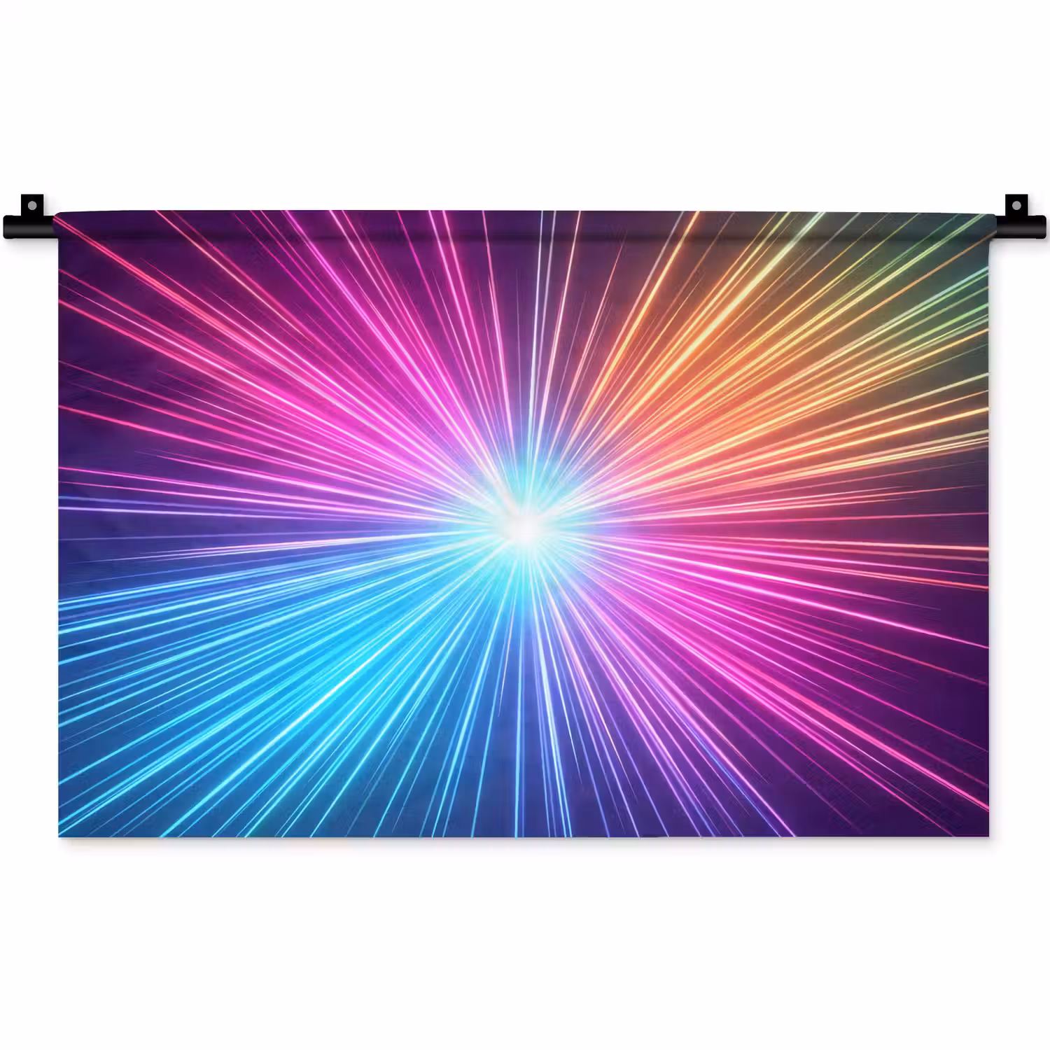 Abstract - Light - Burst - Modern - Colorful Wandkleed katoen klein -zz3d