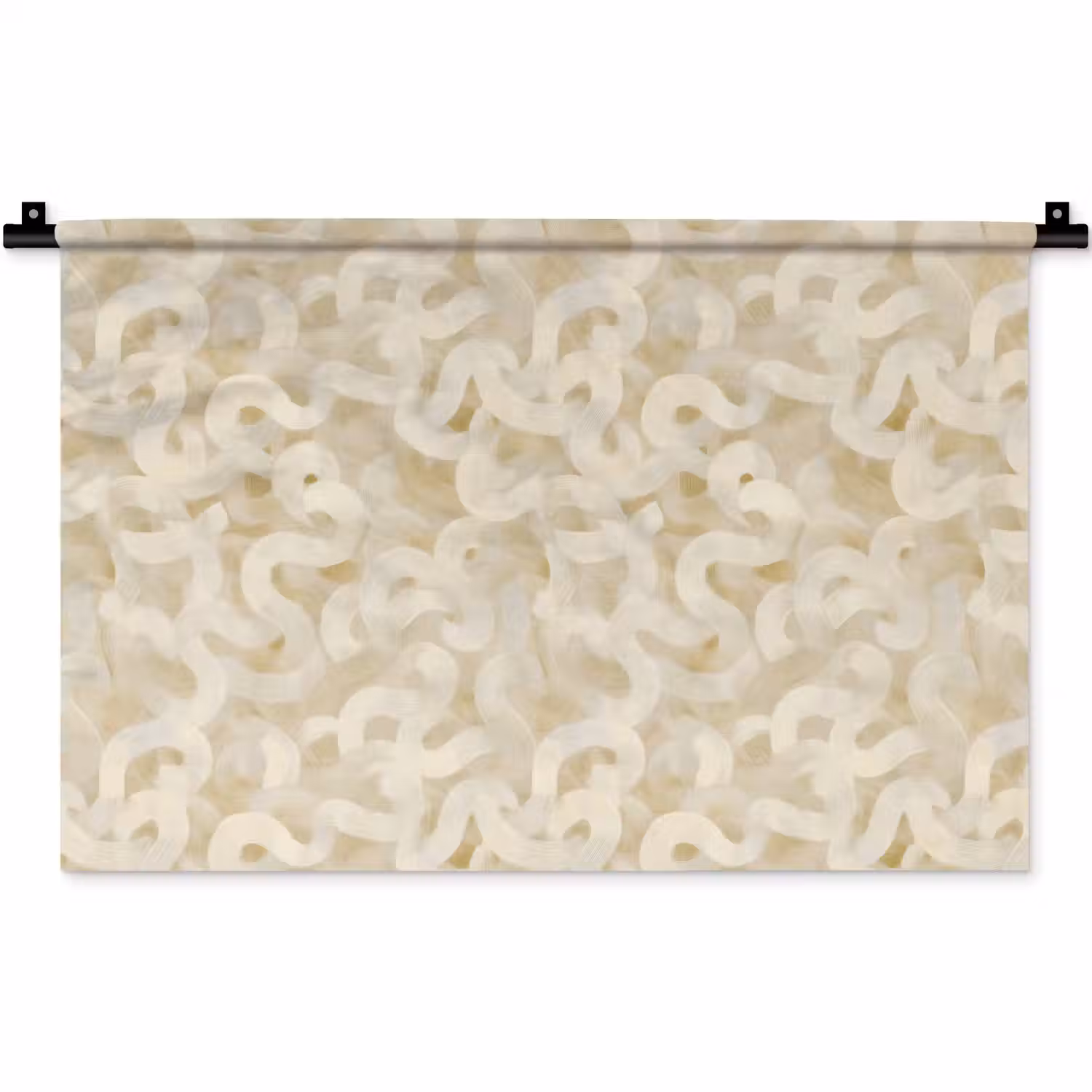 Abstract - Lijnen - Beige Wandkleed katoen klein 269 -zz3d